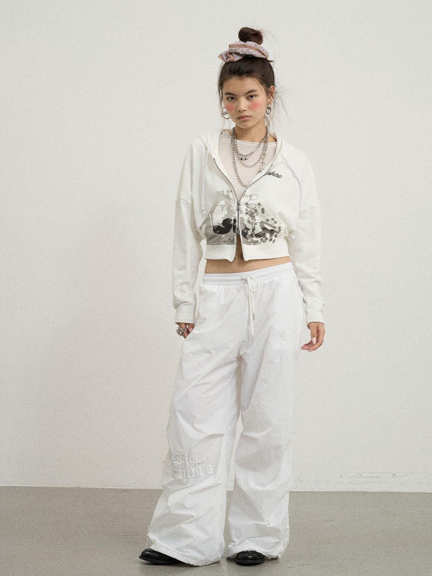 Achihara Dreamwave Cropped Hoodie