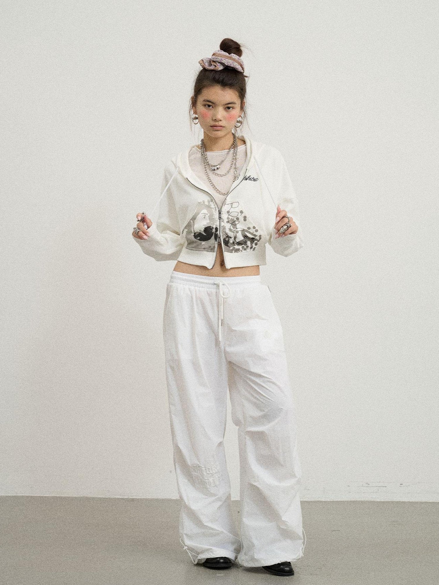 Achihara Dreamwave Cropped Hoodie