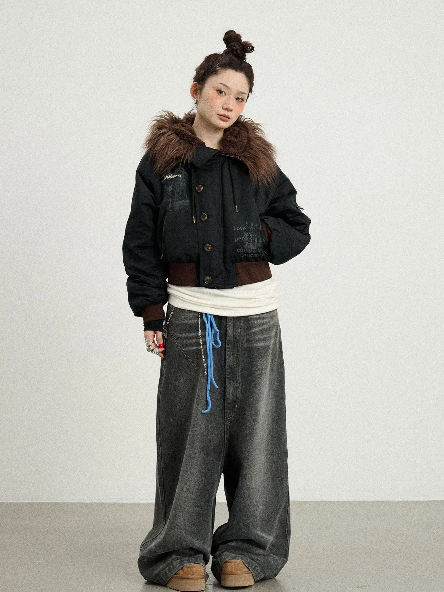 Drop Crotch Baggy Jeans Oversized Wide Leg Trousers