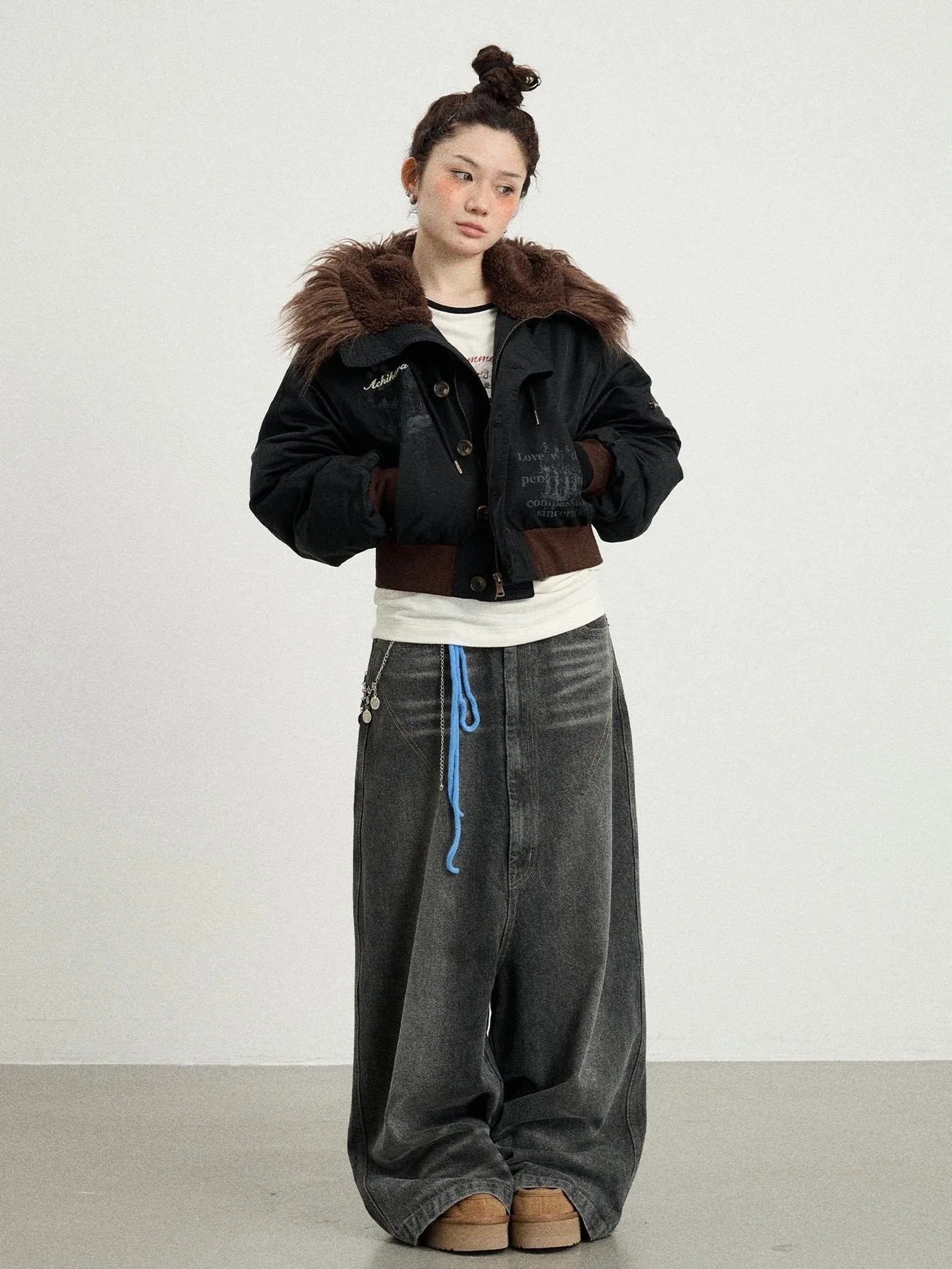 Drop Crotch Baggy Jeans Oversized Wide Leg Trousers