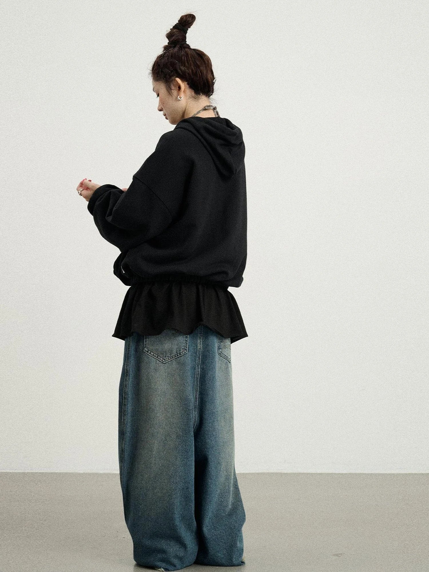 Drop Crotch Baggy Jeans Oversized Wide Leg Trousers
