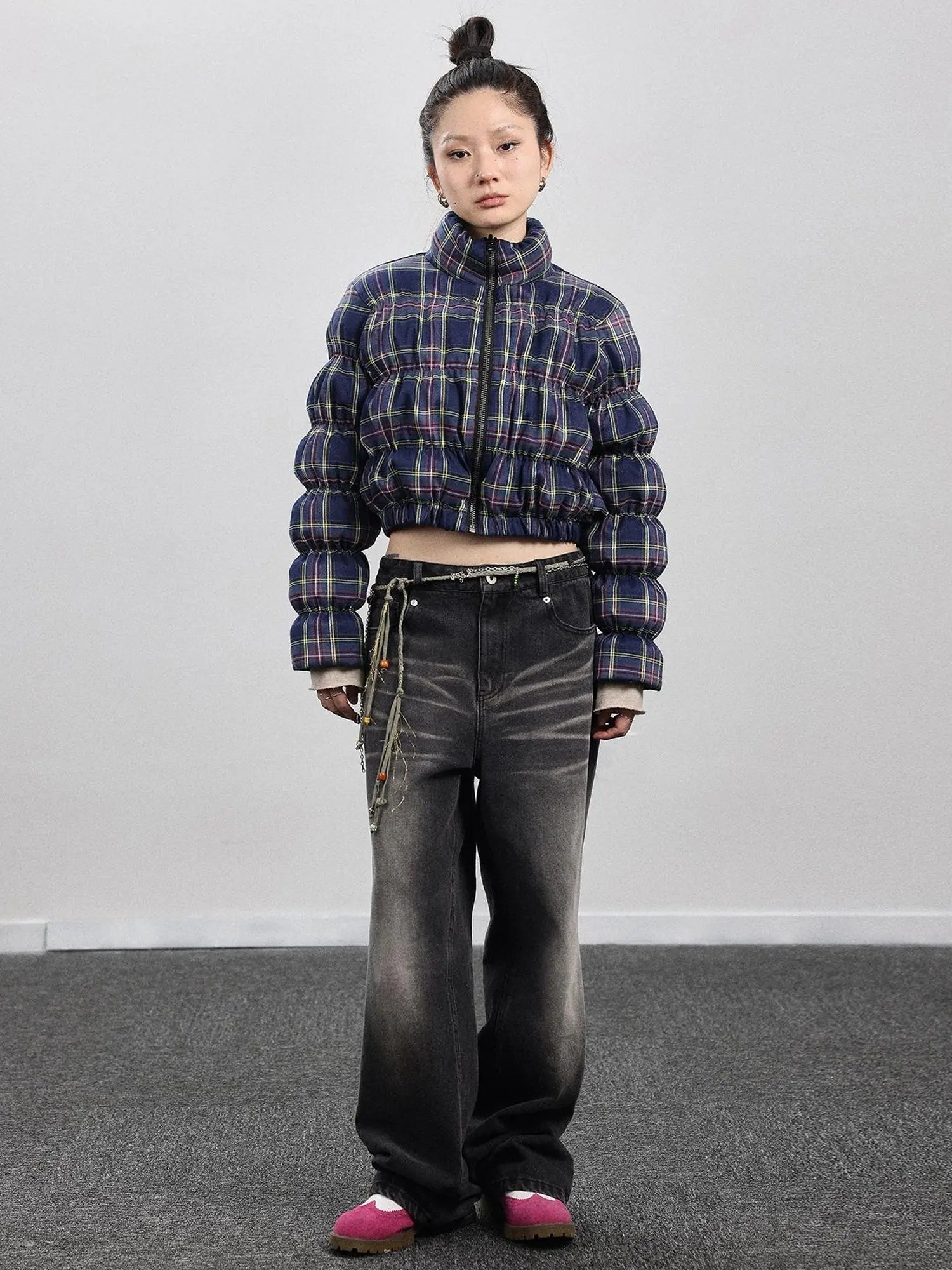 Dual-Persona Reversible Plaid Jacket