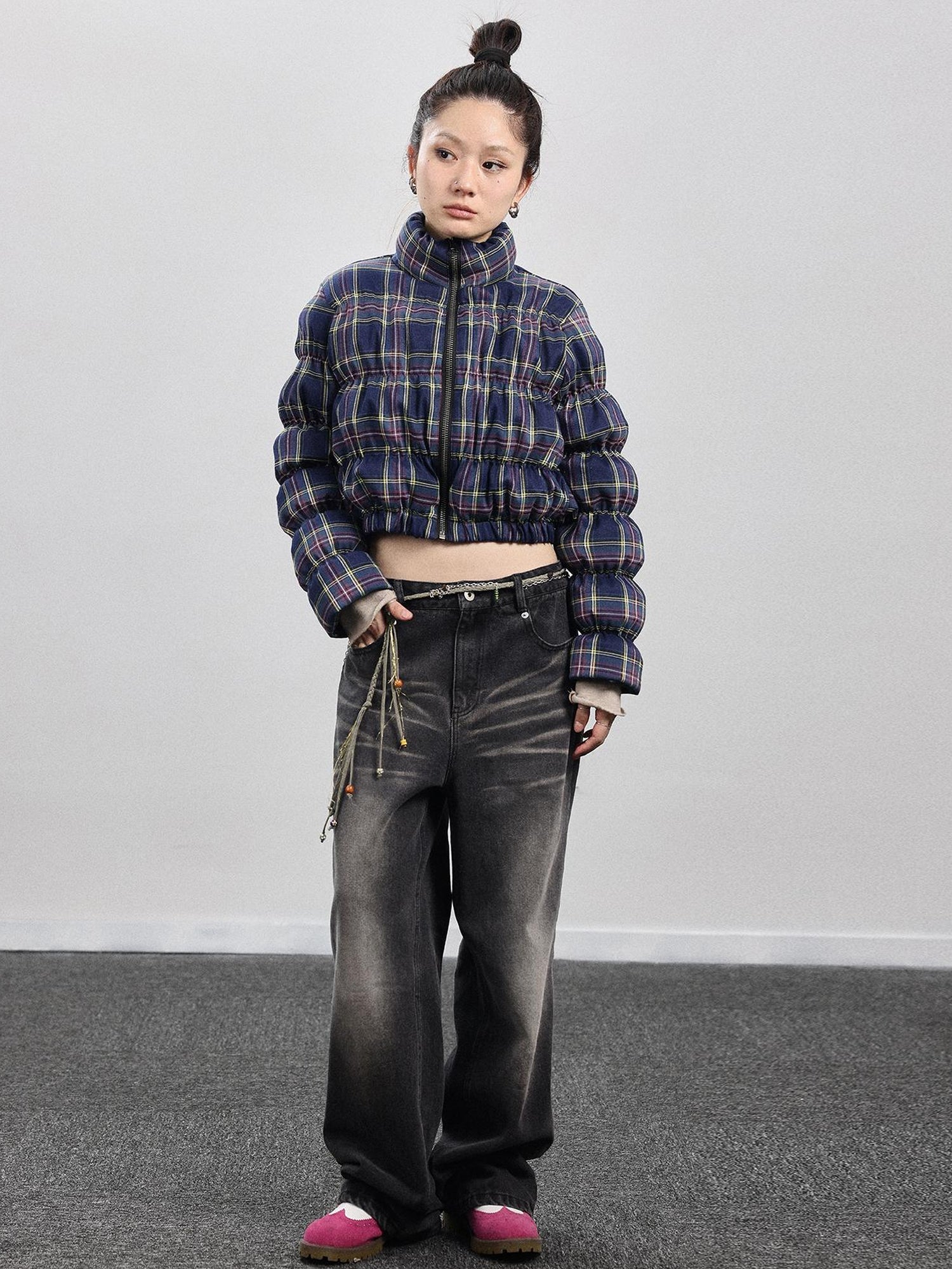 Achihara Dual-Persona Reversible Plaid Jacket