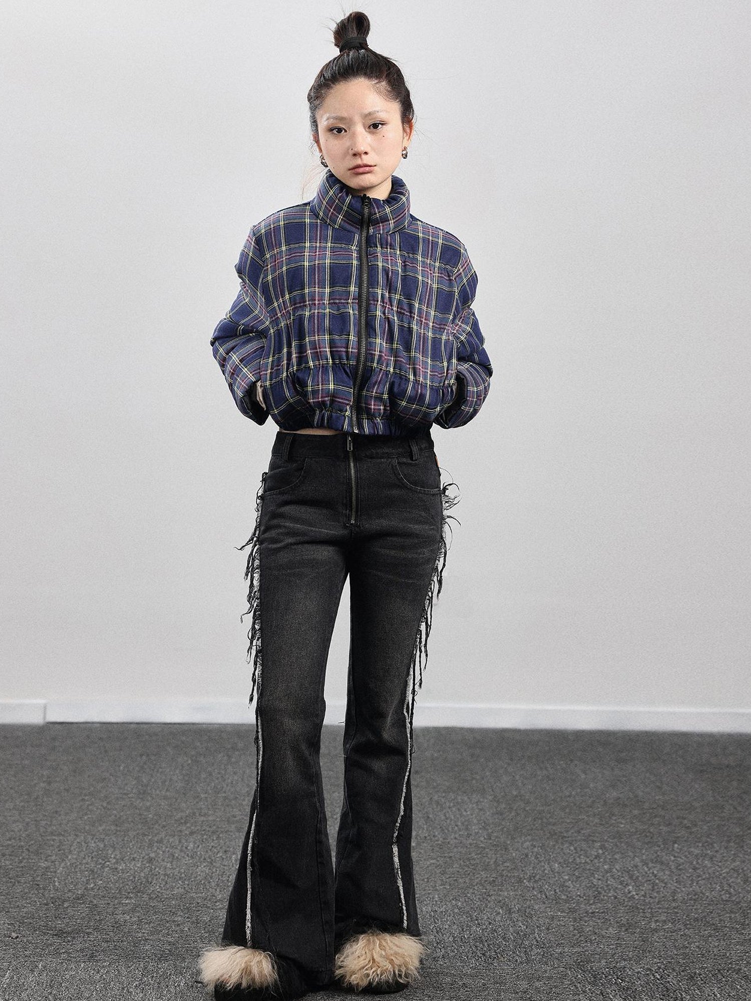 Achihara Dual-Persona Reversible Plaid Jacket
