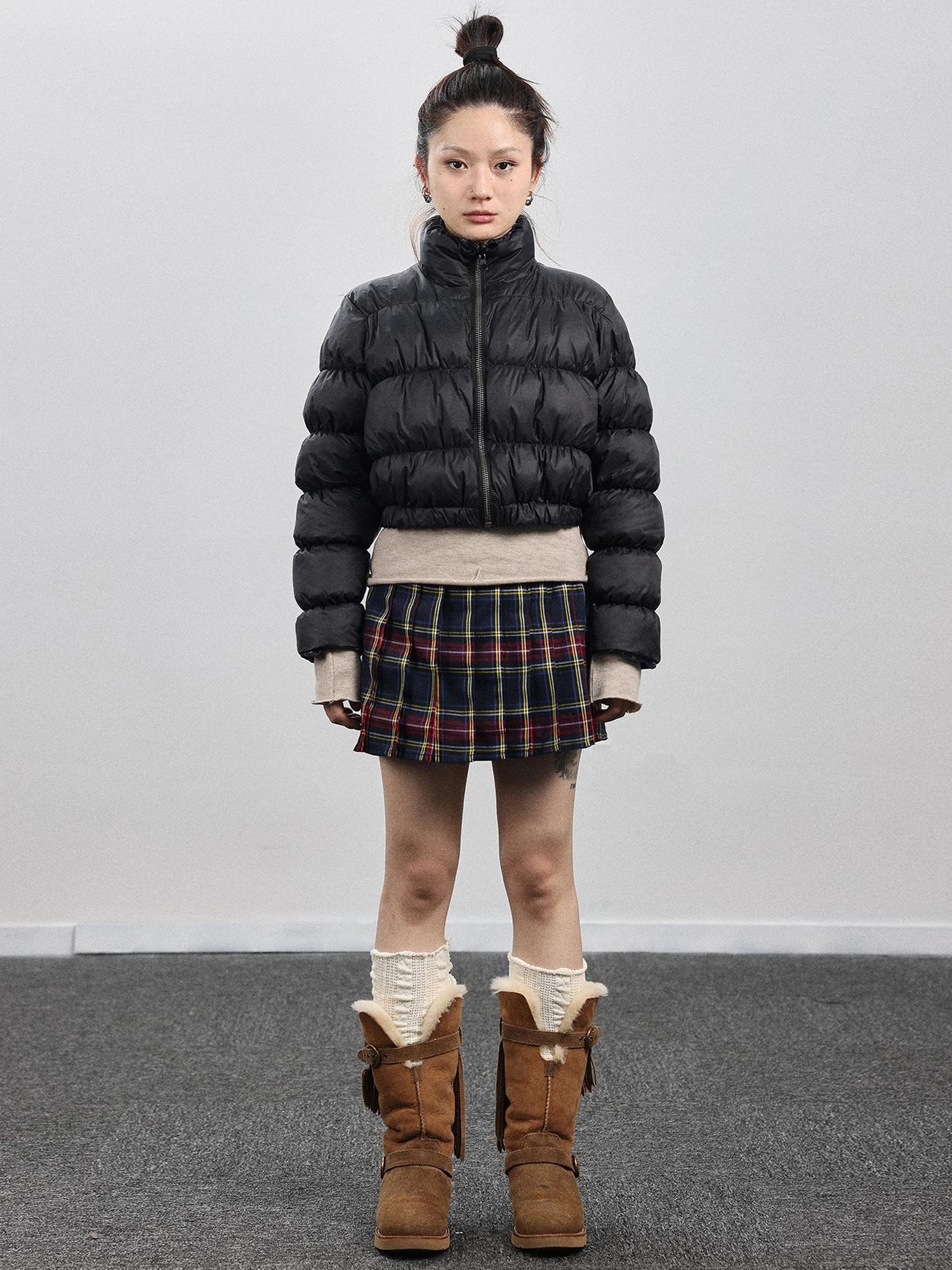 Achihara Dual-Persona Reversible Plaid Jacket