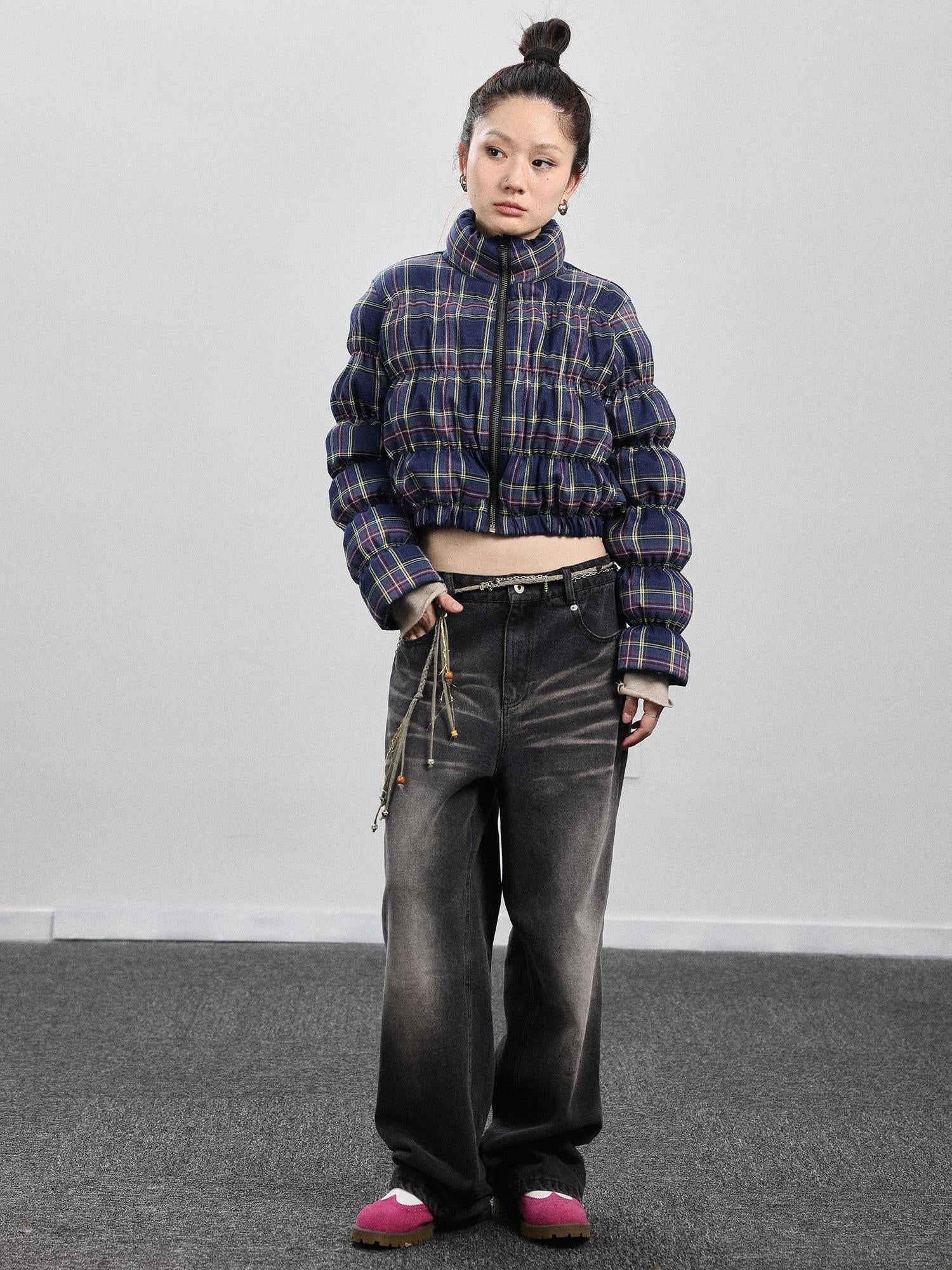 Achihara Dual-Persona Reversible Plaid Jacket