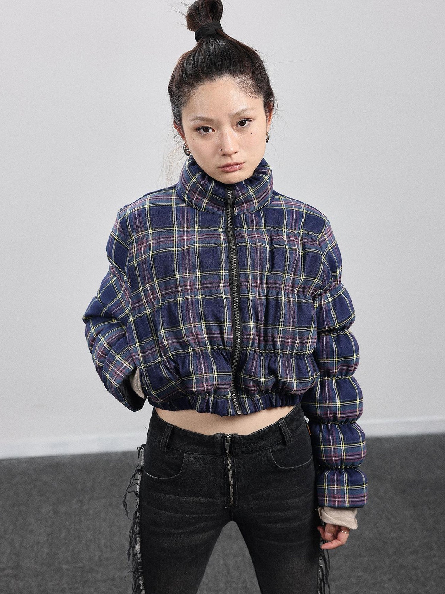 Achihara Dual-Persona Reversible Plaid Jacket