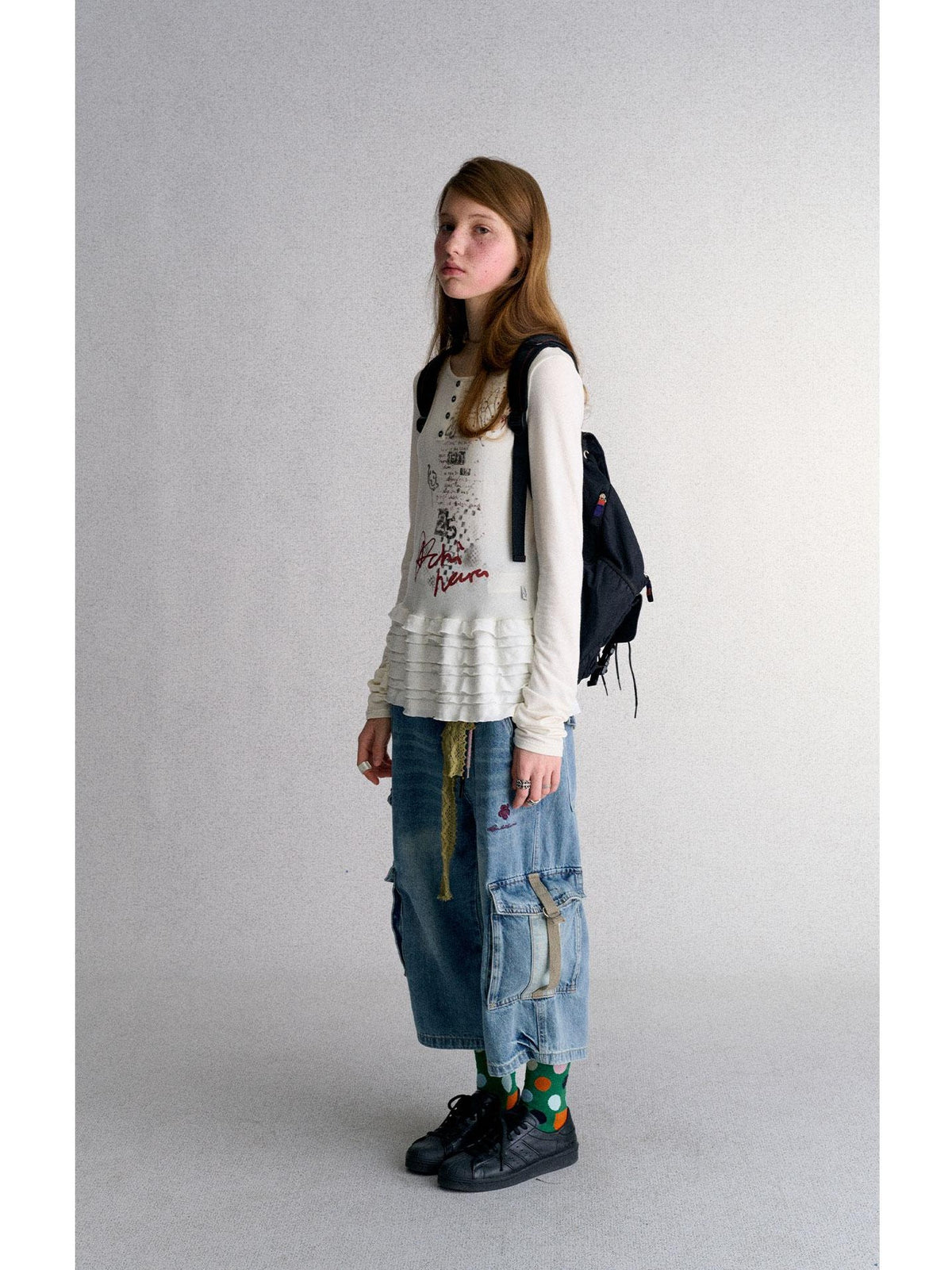 Achihara Embroidered Straight Leg Loose Fit Cotton Women&