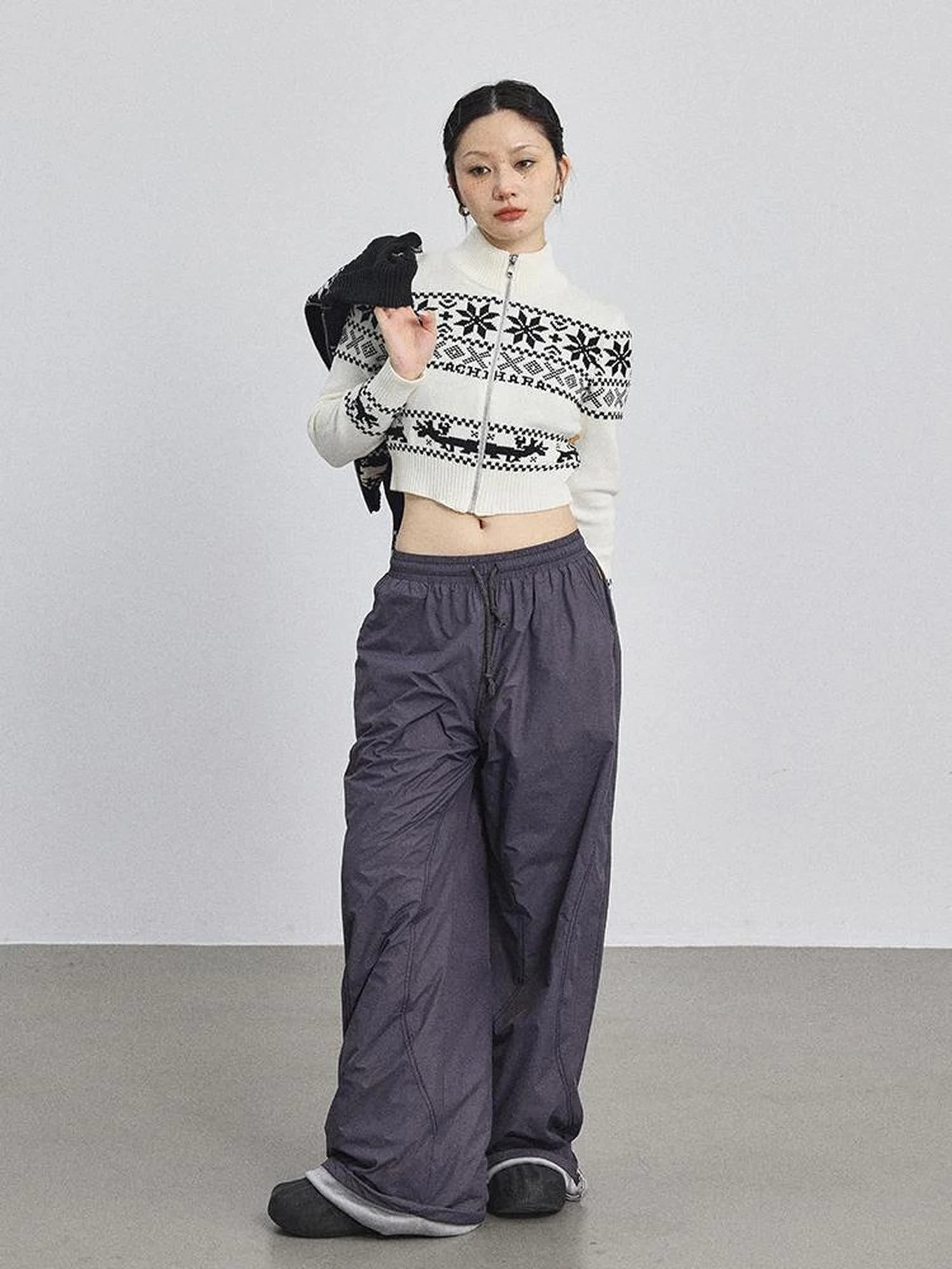 Emo Xmas Deer Knit Cardigan