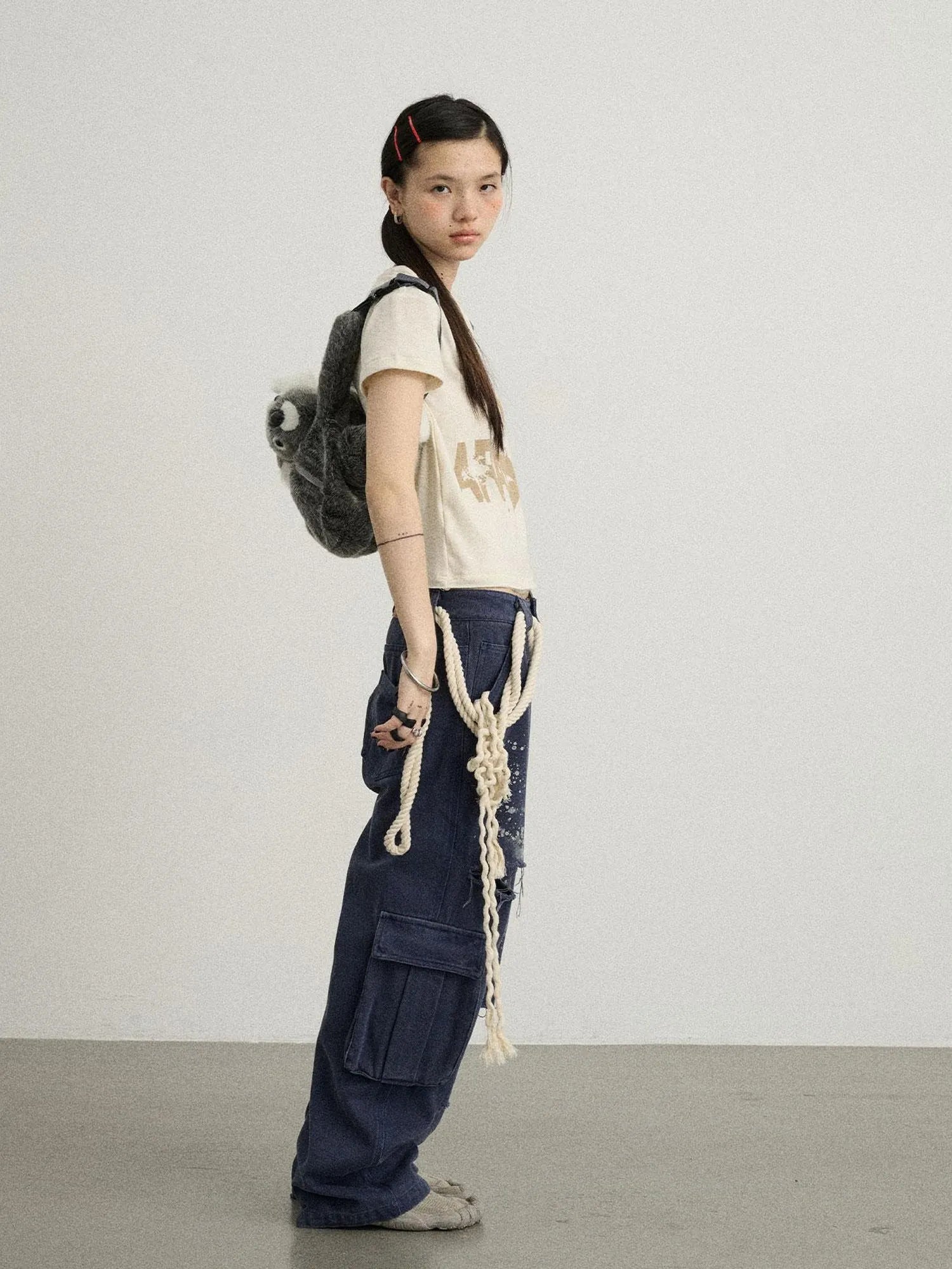 Faded Ink Canvas Cargo Pants