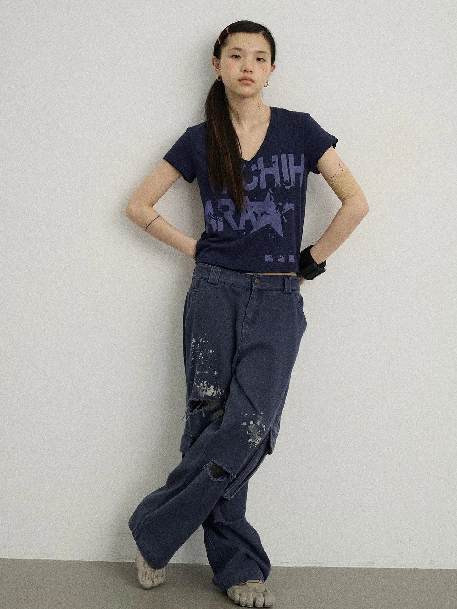 Faded Ink Canvas Cargo Pants