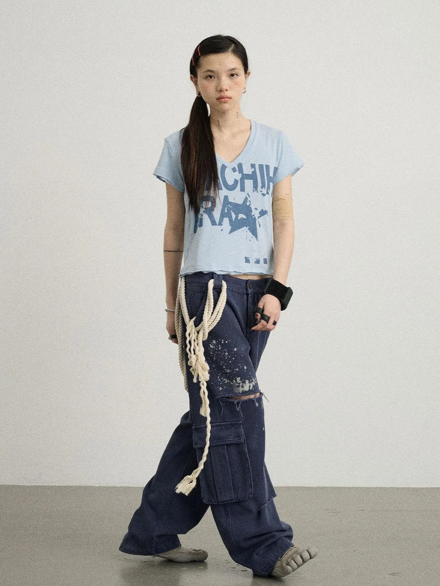 Faded Ink Canvas Cargo Pants