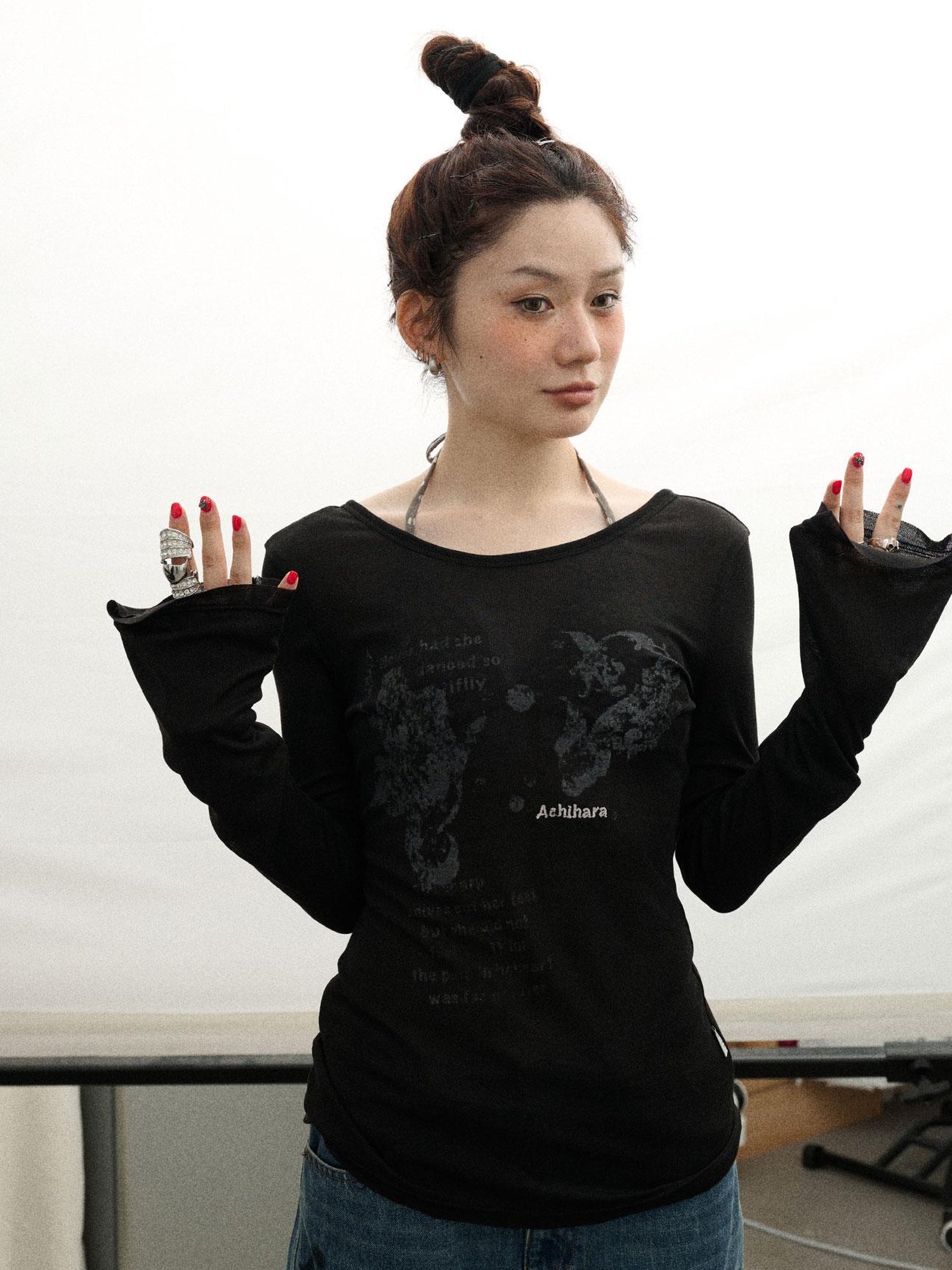 Achihara Fish Princess Long Sleeve T-shirt