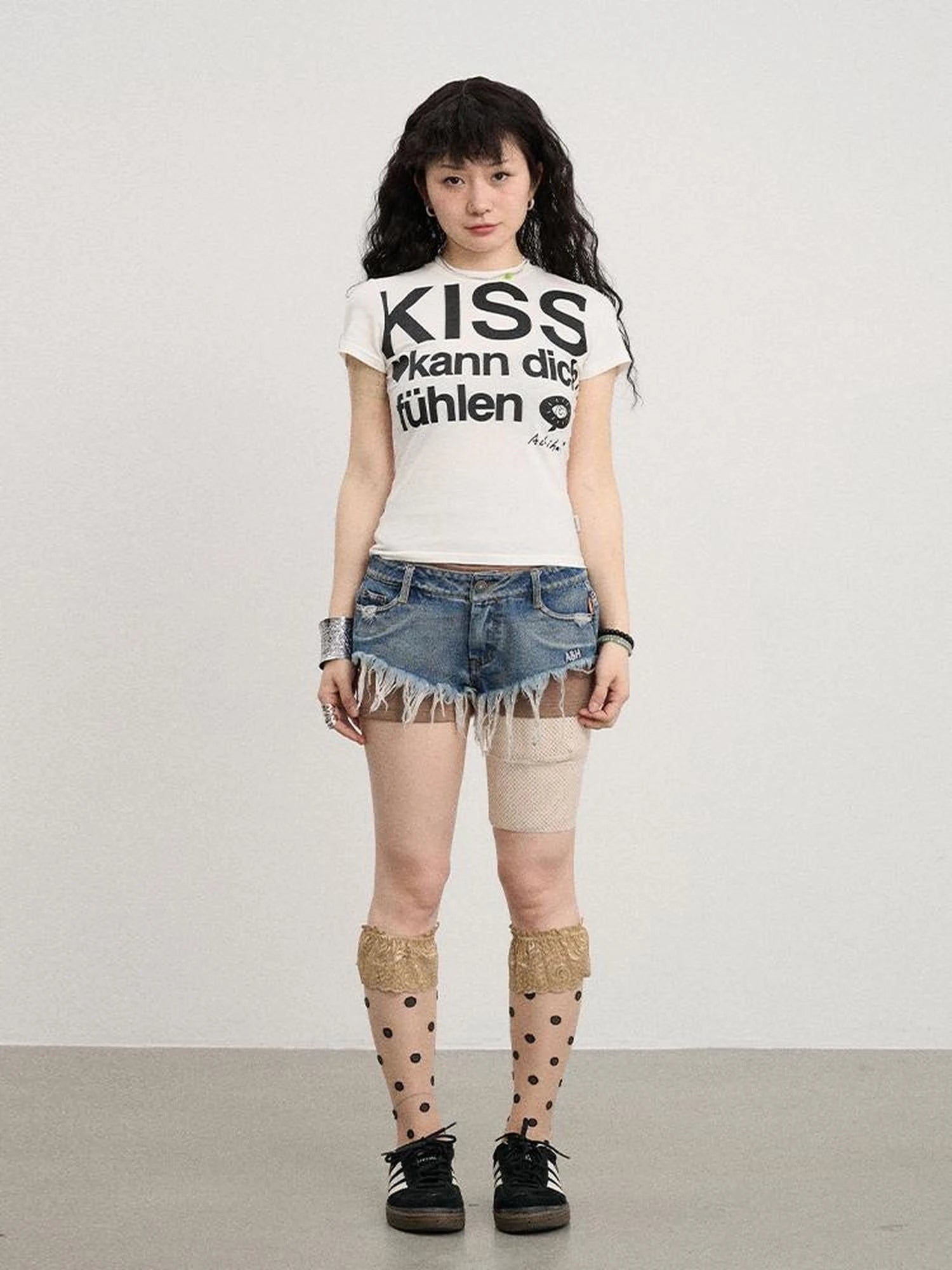 Frayed Edge Denim Shorts 2025 Summer Low Rise Triangle Casual