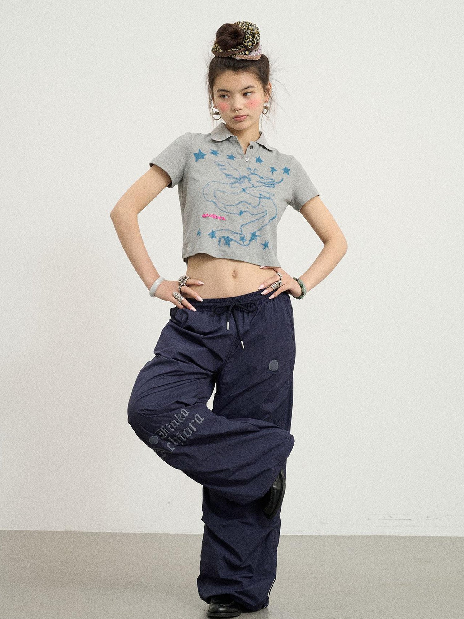 Achihara Freedom Growth Wide Leg Cargo Pants