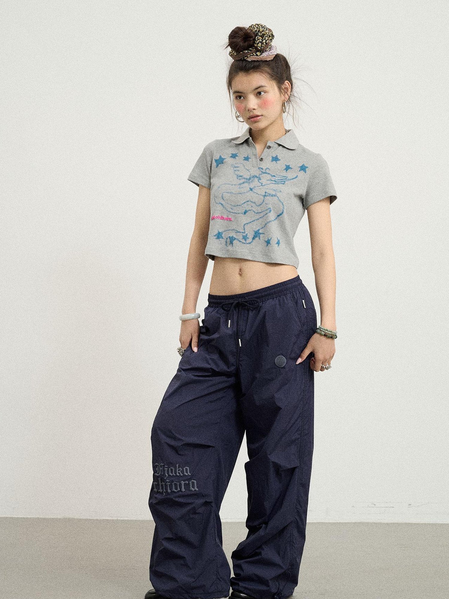 Achihara Freedom Growth Wide Leg Cargo Pants