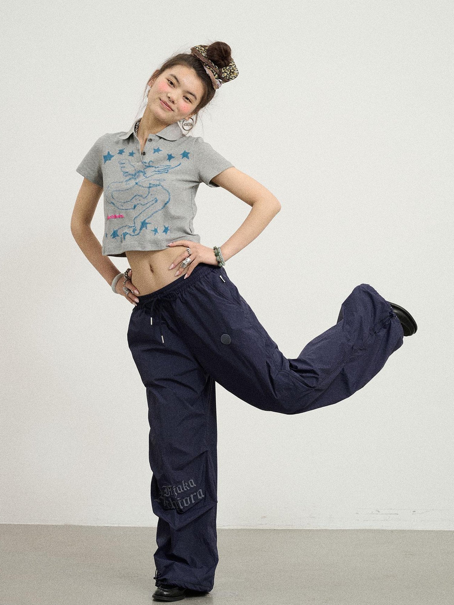 Achihara Freedom Growth Wide Leg Cargo Pants
