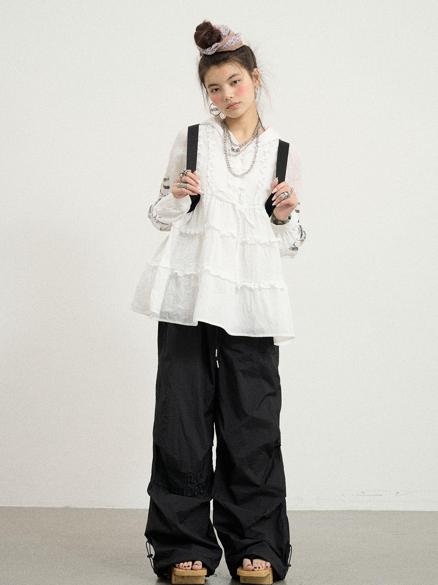 Achihara Freedom Growth Wide Leg Cargo Pants