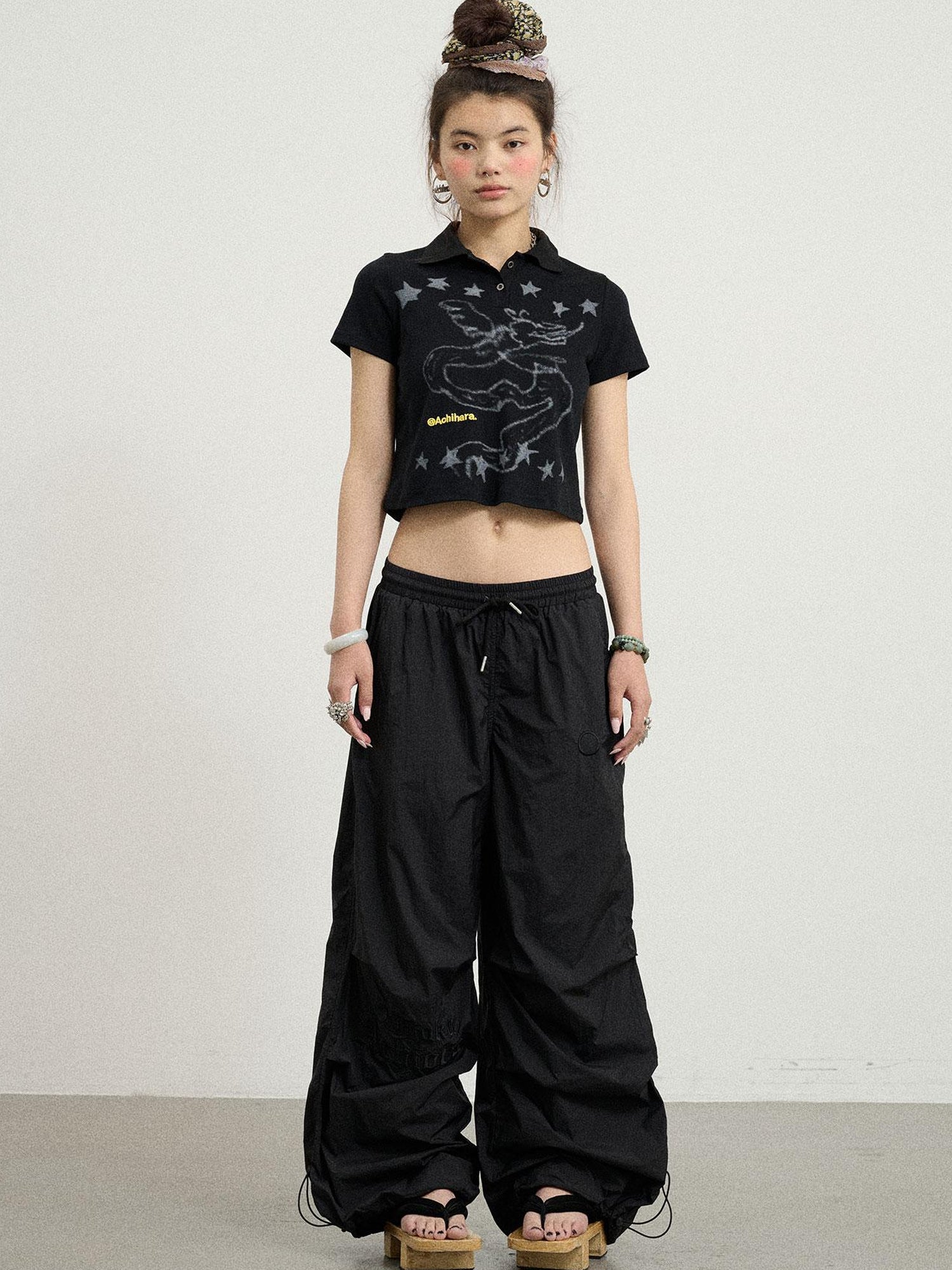 Achihara Freedom Growth Wide Leg Cargo Pants