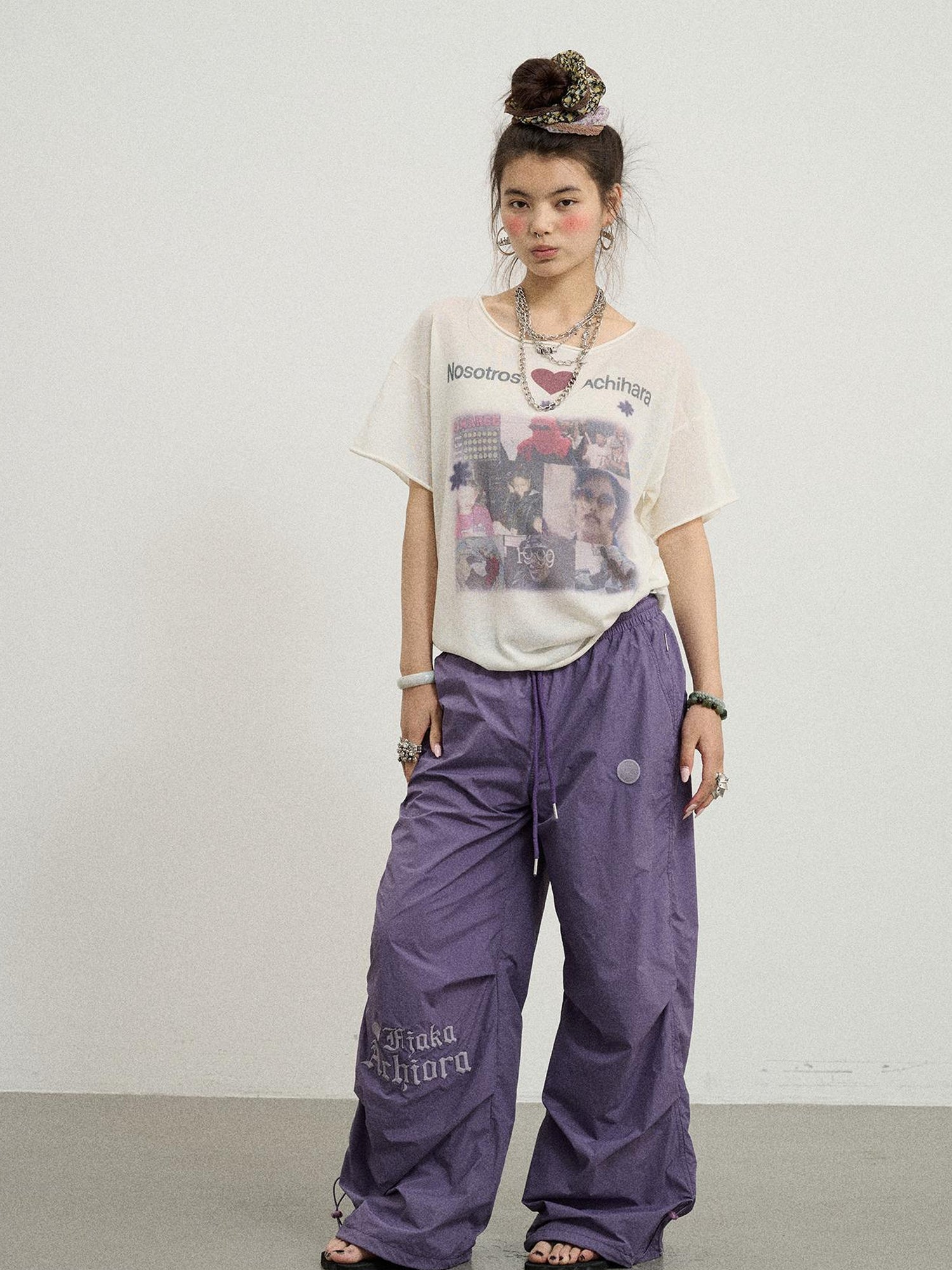 Achihara Freedom Growth Wide Leg Cargo Pants