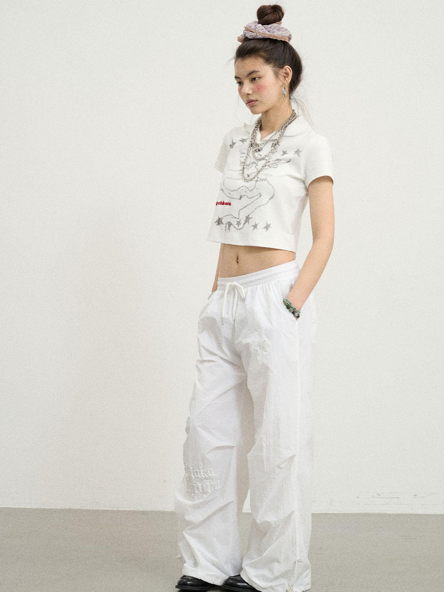Achihara Freedom Growth Wide Leg Cargo Pants