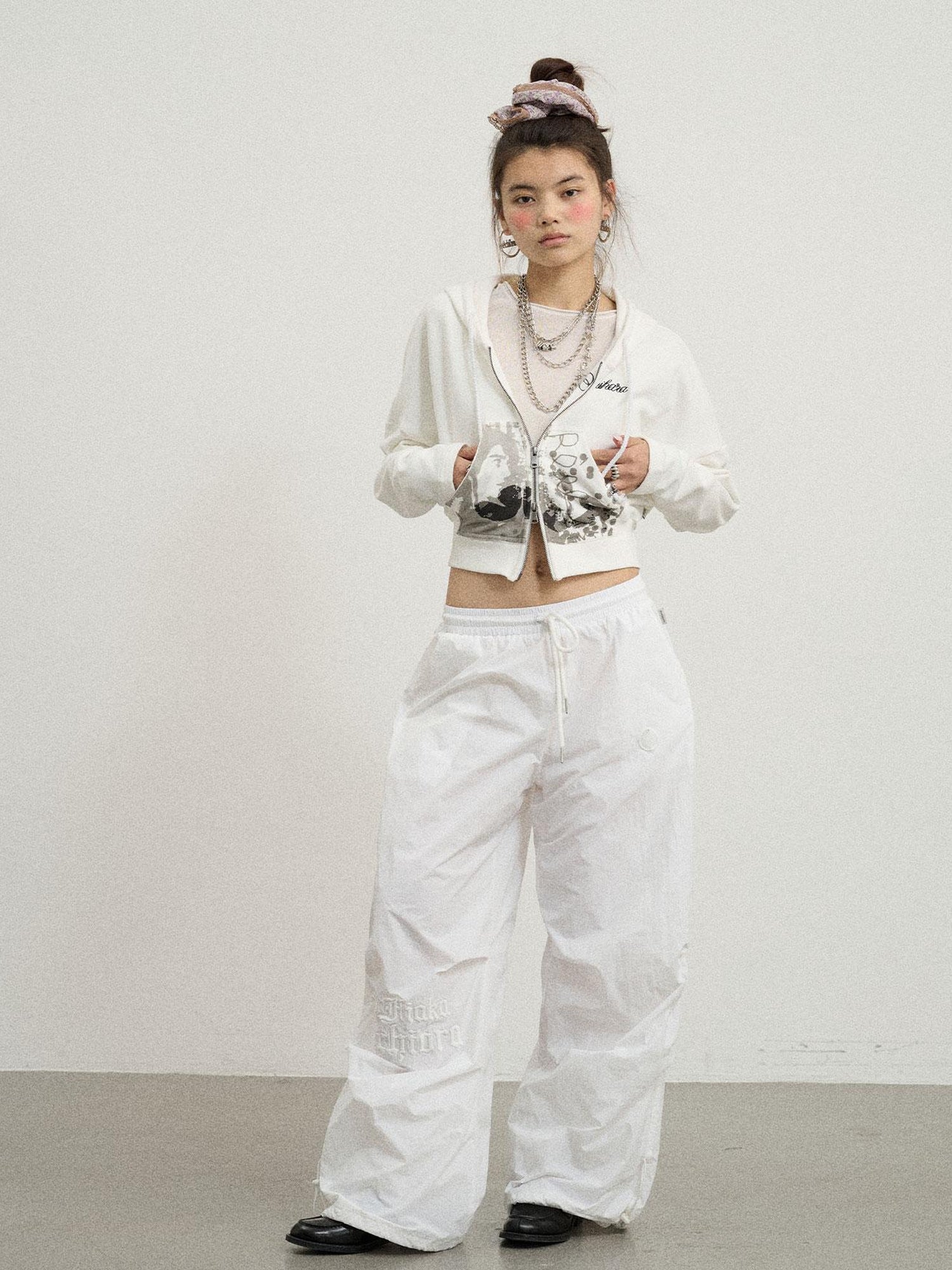 Achihara Freedom Growth Wide Leg Cargo Pants