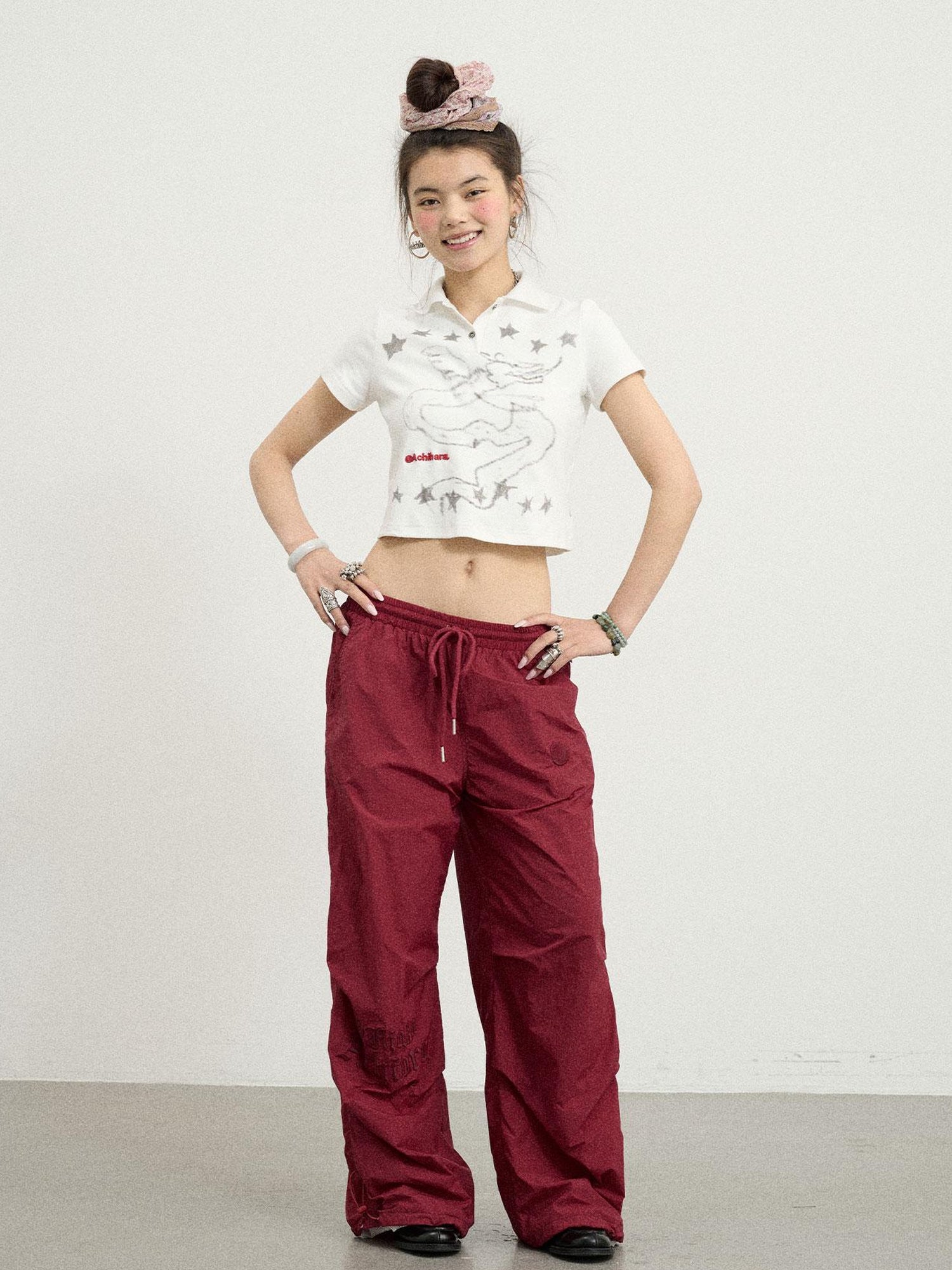 Achihara Freedom Growth Wide Leg Cargo Pants