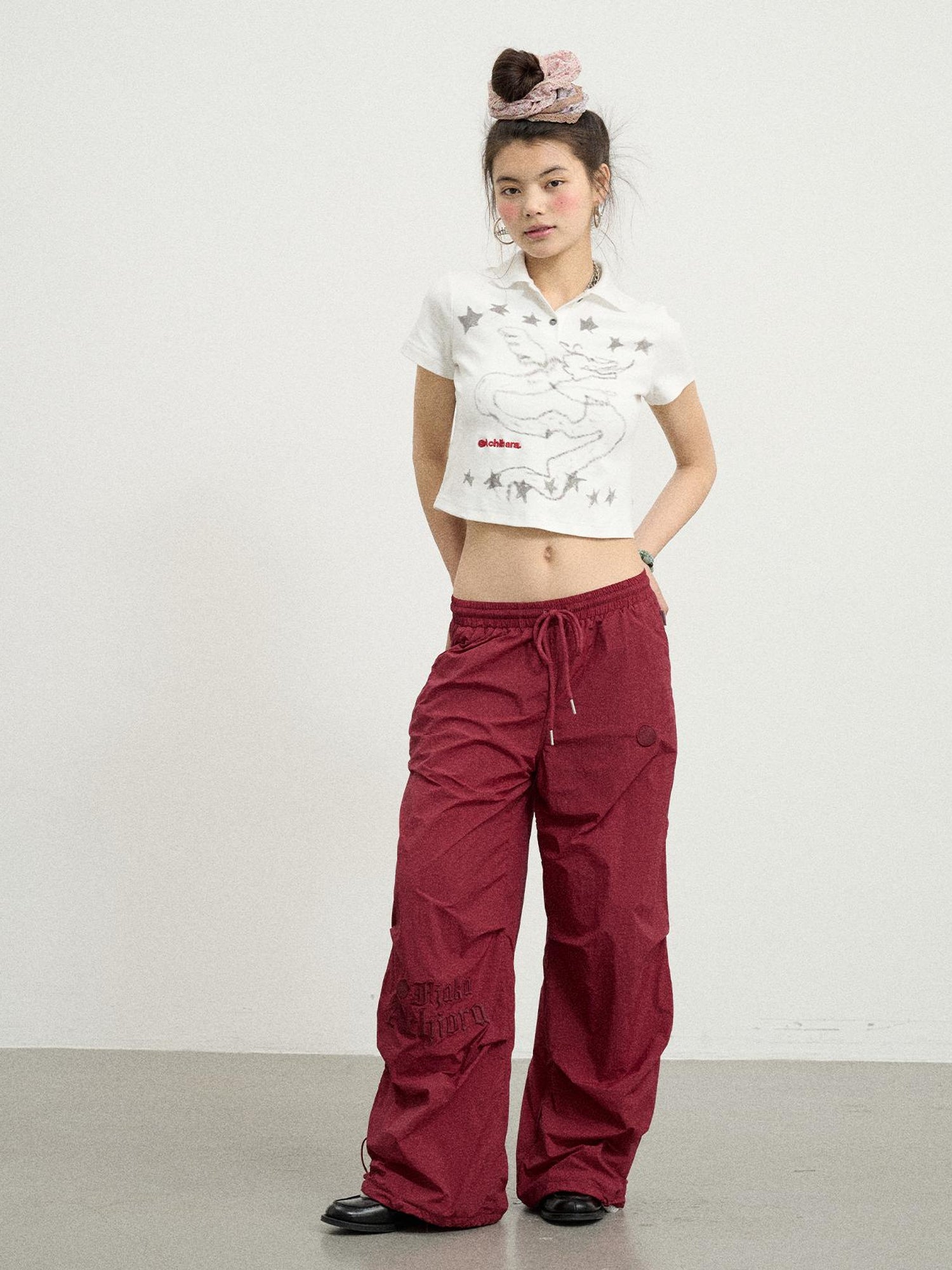 Achihara Freedom Growth Wide Leg Cargo Pants