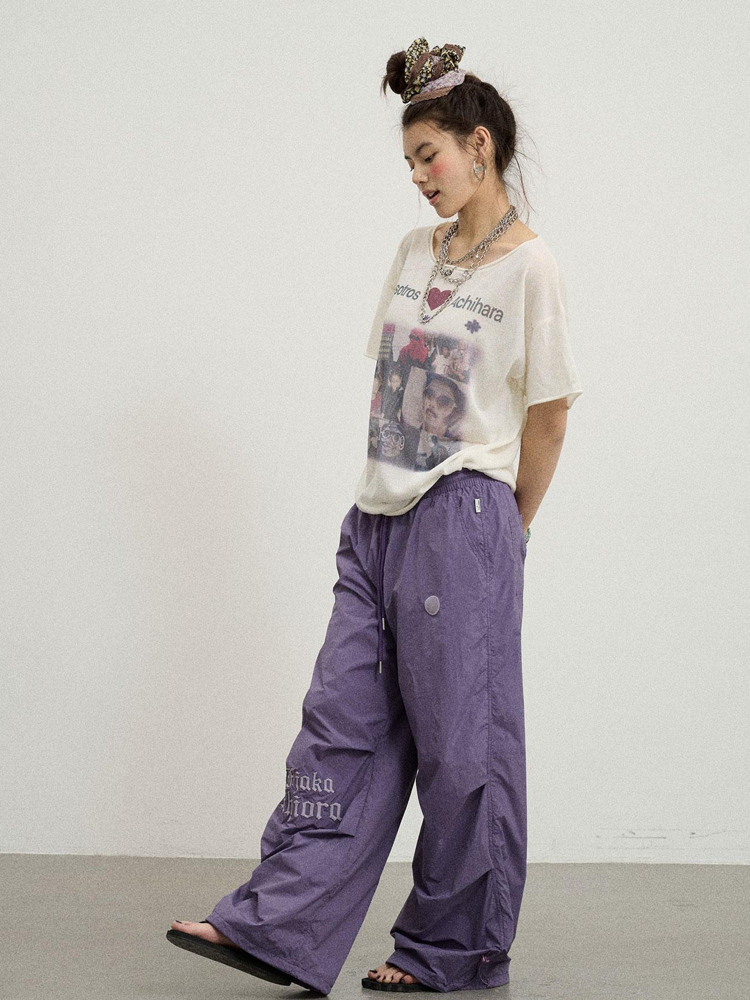 Achihara Freedom Growth Wide Leg Cargo Pants