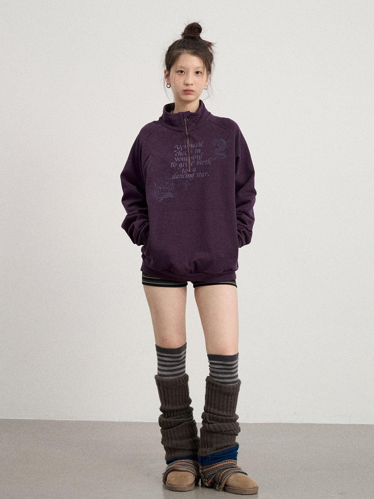 Achihara Genesis Coastal Dragon Print Sweatshirt