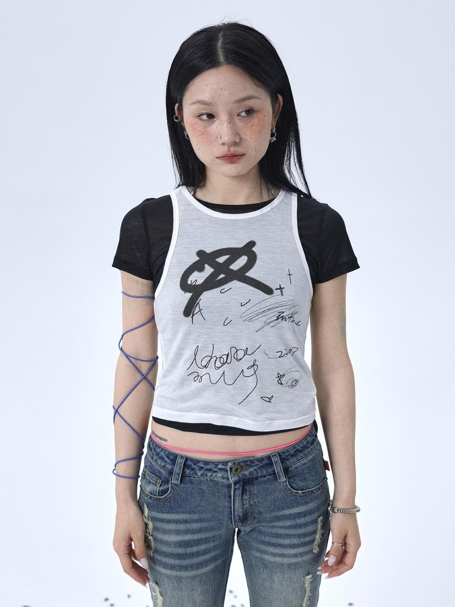 Achihara Glass Jellyfish Summer Graphic Tee