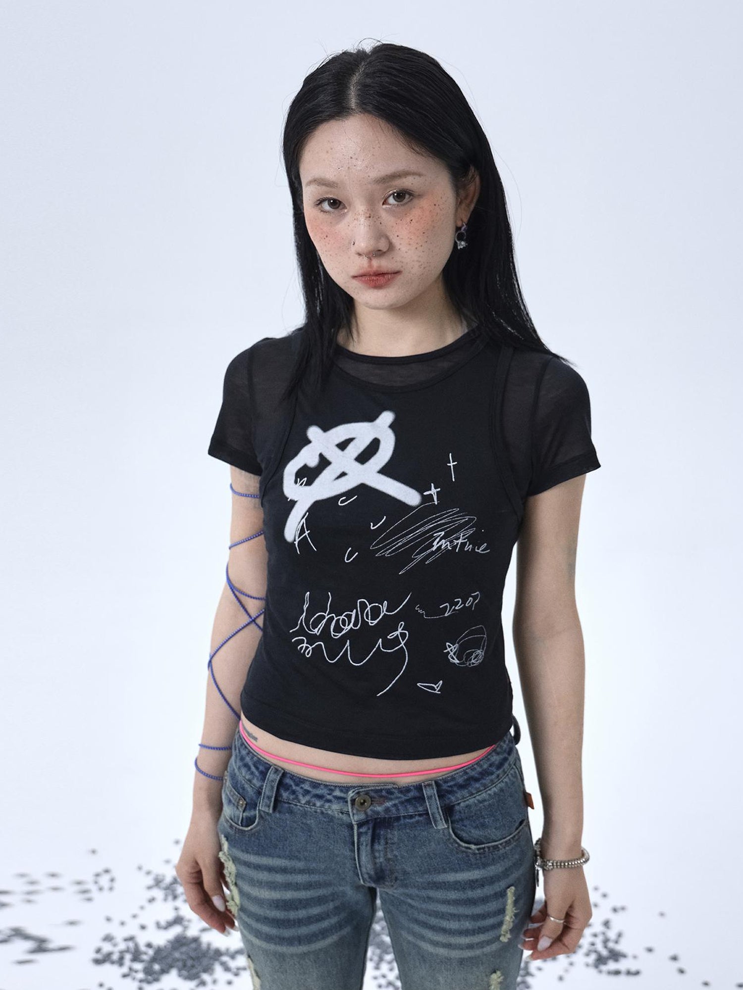 Achihara Glass Jellyfish Summer Graphic Tee