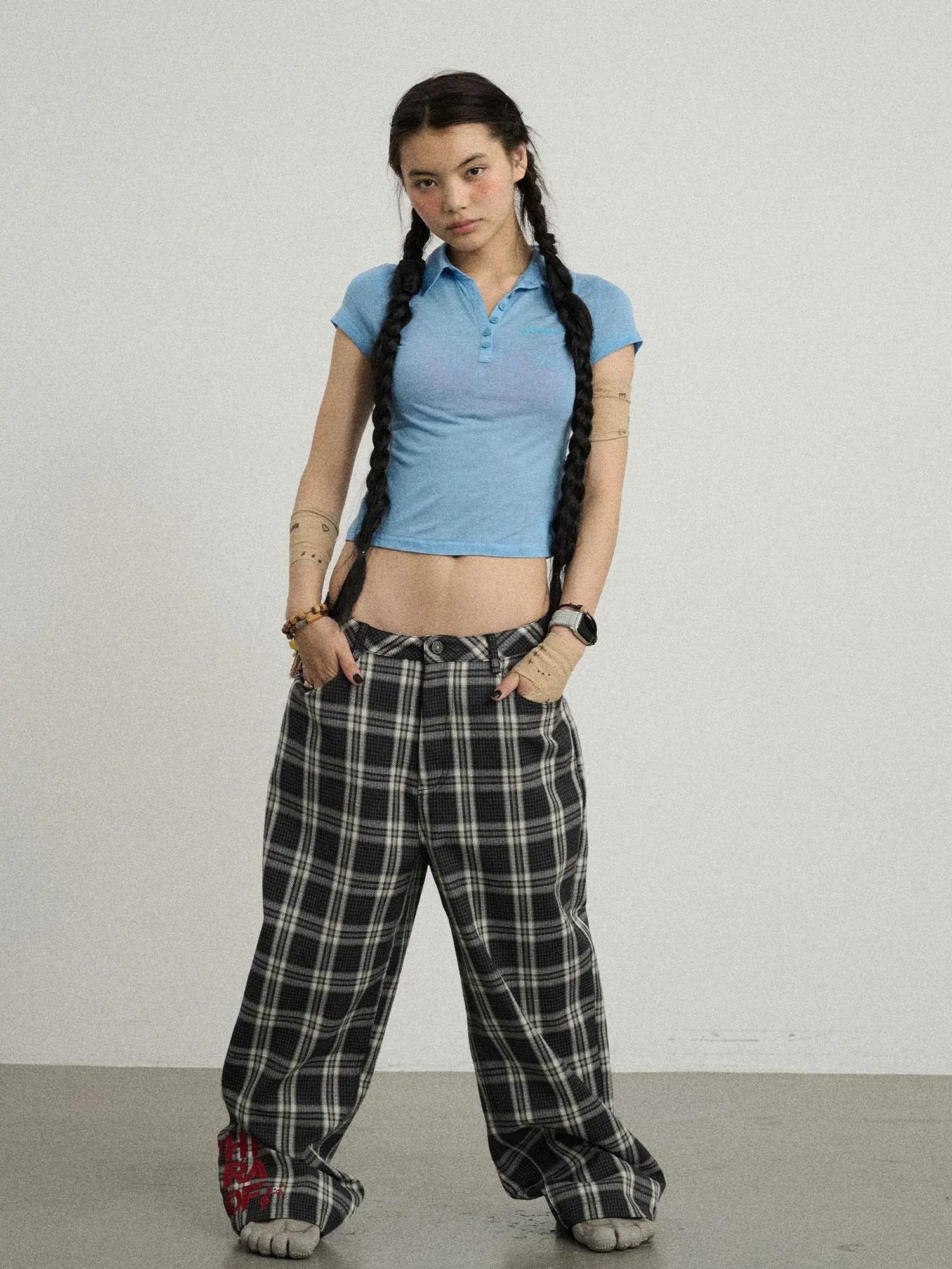 Glassine Polo Tee Slim Fit Breathable Short Sleeve Top