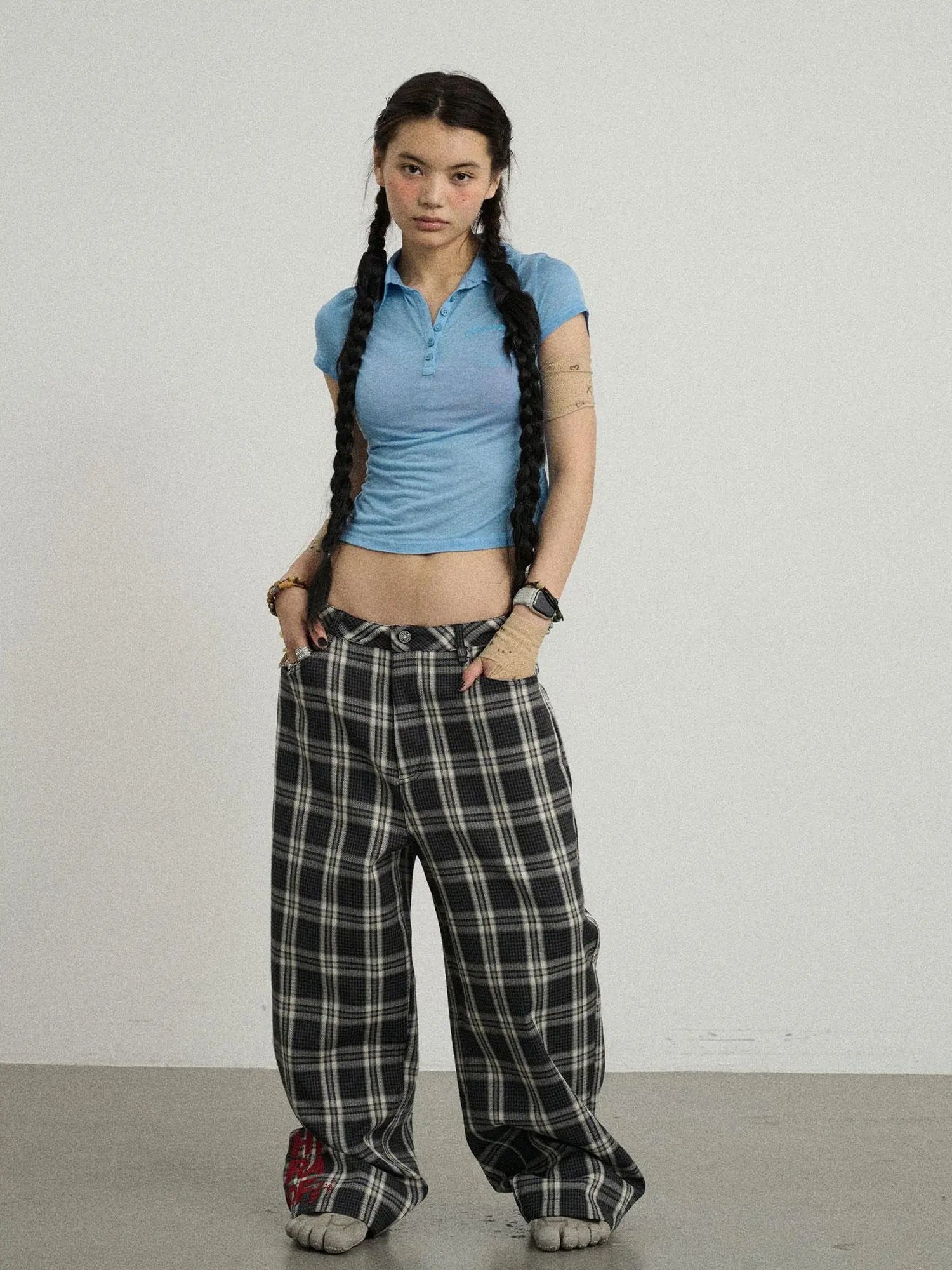 Glassine Polo Tee Slim Fit Breathable Short Sleeve Top