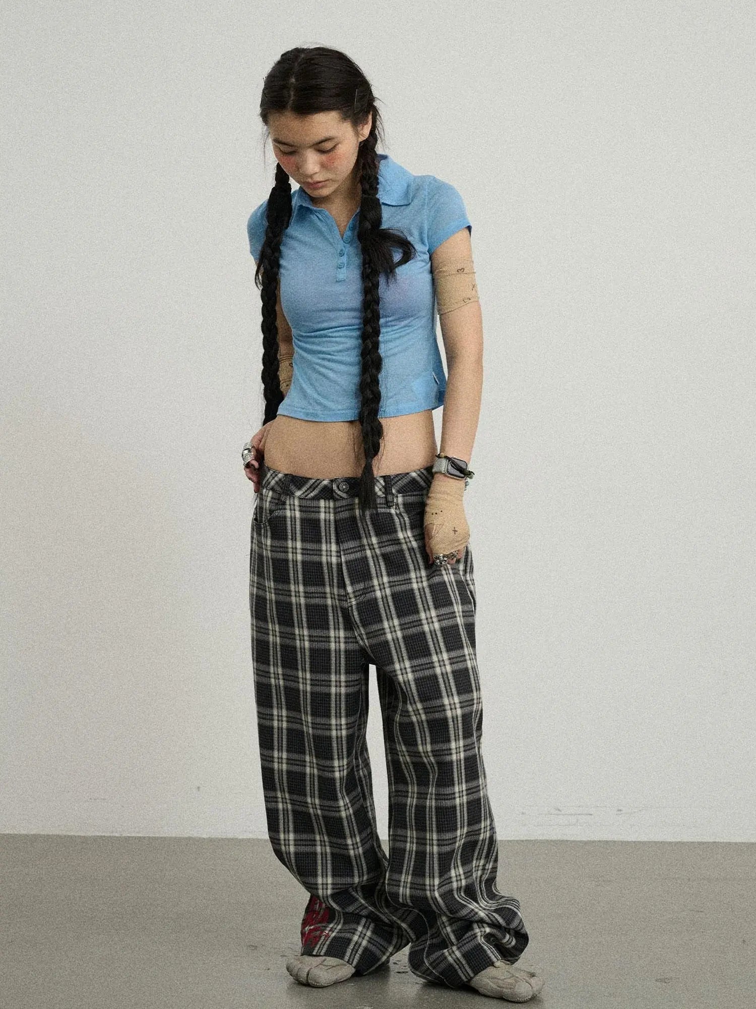 Glassine Polo Tee Slim Fit Breathable Short Sleeve Top