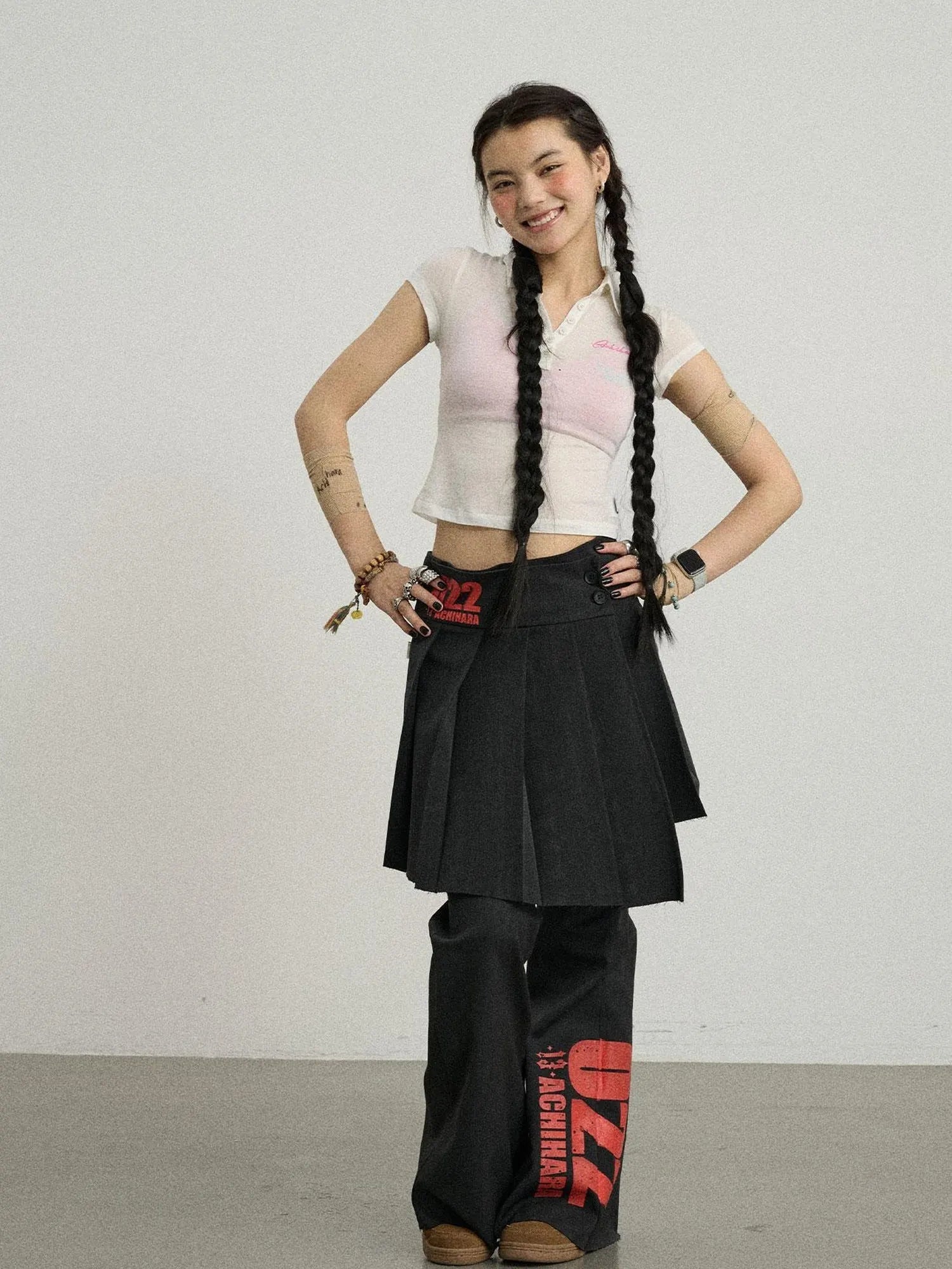 Glassine Polo Tee Slim Fit Breathable Short Sleeve Top