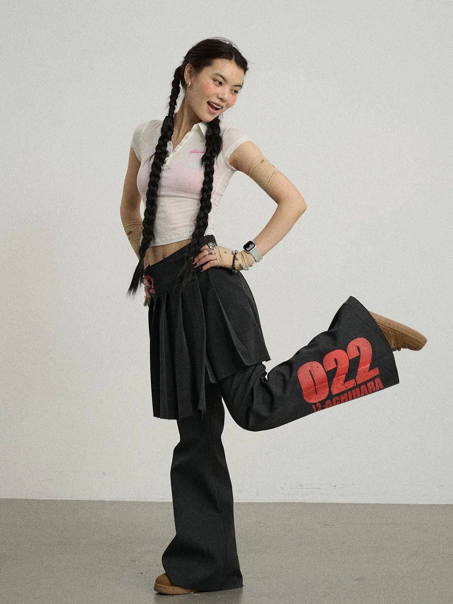 Glassine Polo Tee Slim Fit Breathable Short Sleeve Top