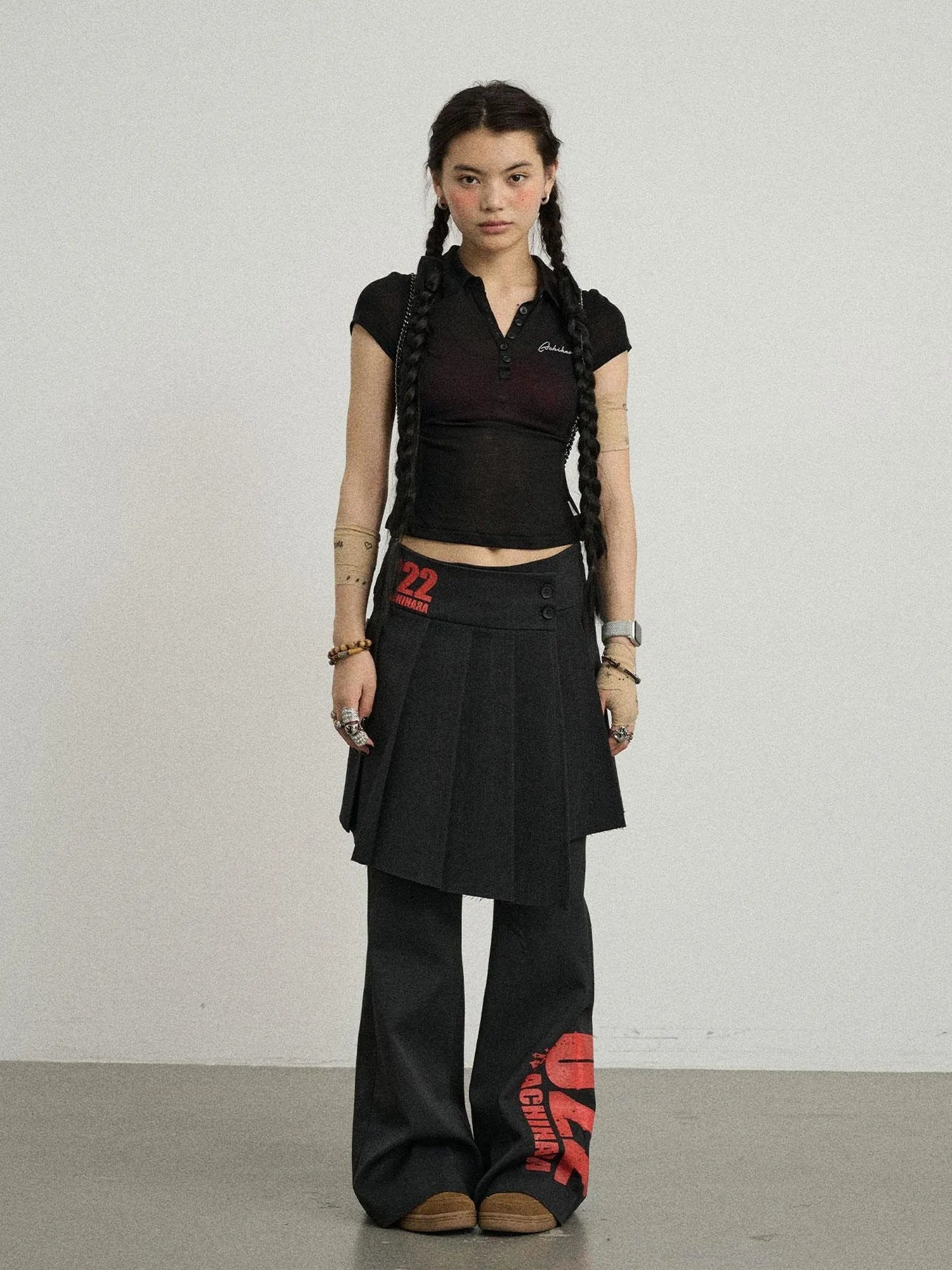 Glassine Polo Tee Slim Fit Breathable Short Sleeve Top