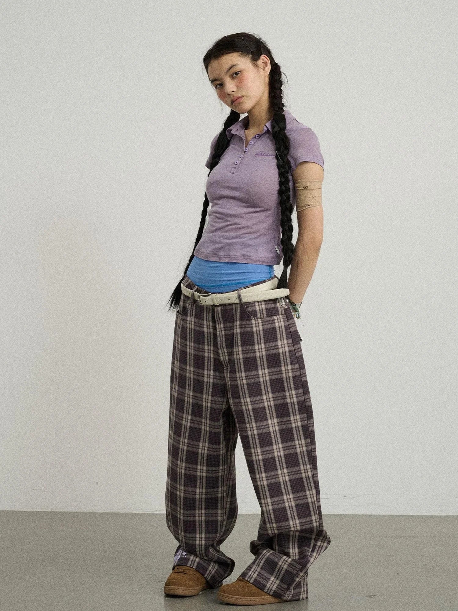 Glassine Polo Tee Slim Fit Breathable Short Sleeve Top