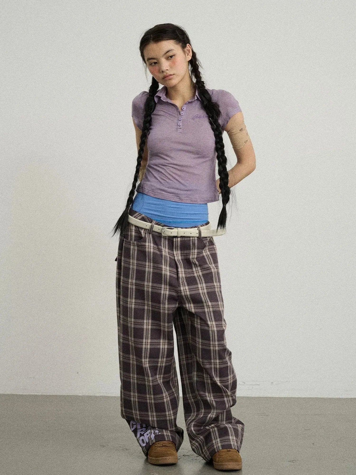 Glassine Polo Tee Slim Fit Breathable Short Sleeve Top