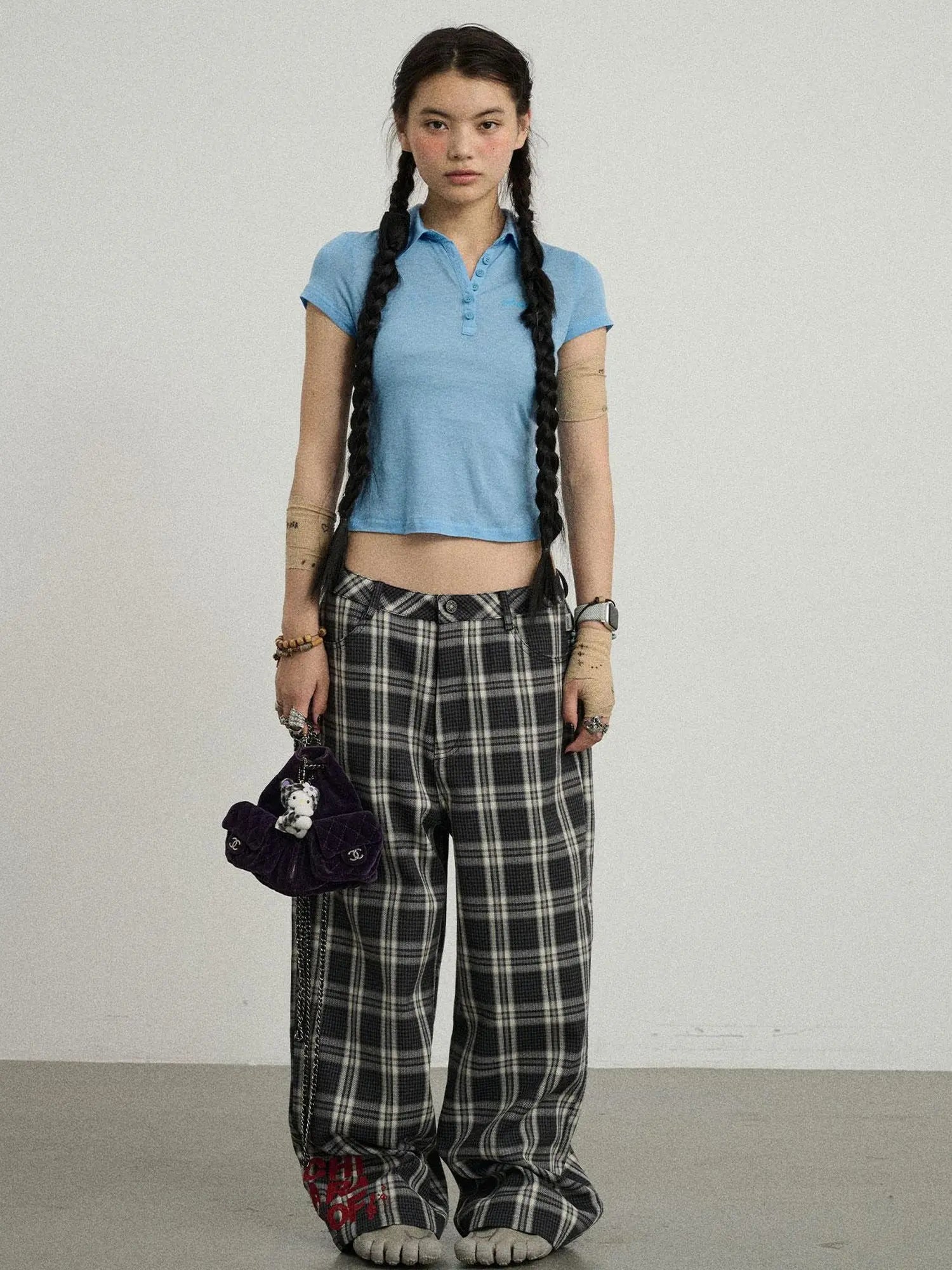 Glassine Polo Tee Slim Fit Breathable Short Sleeve Top