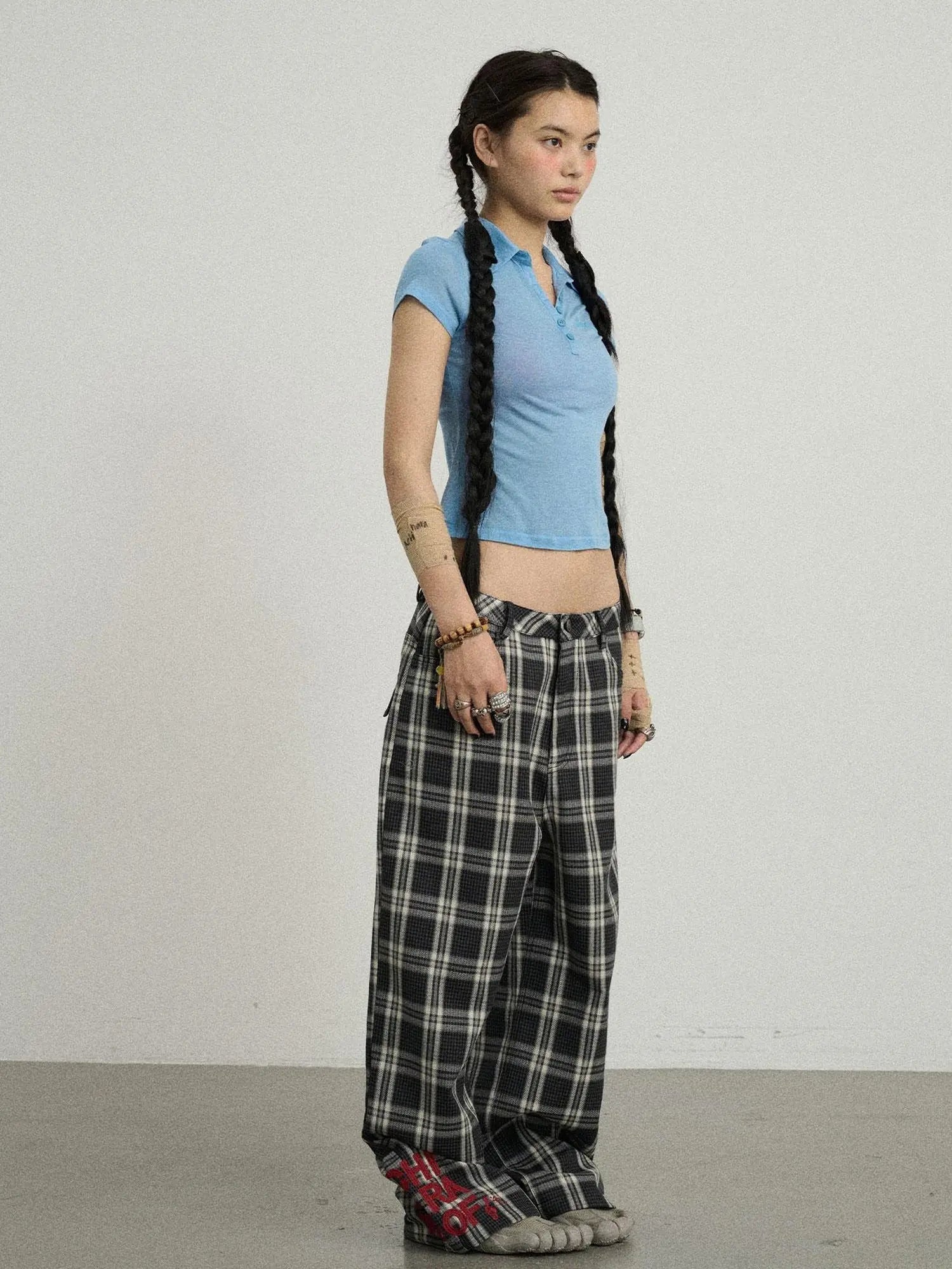 Glassine Polo Tee Slim Fit Breathable Short Sleeve Top