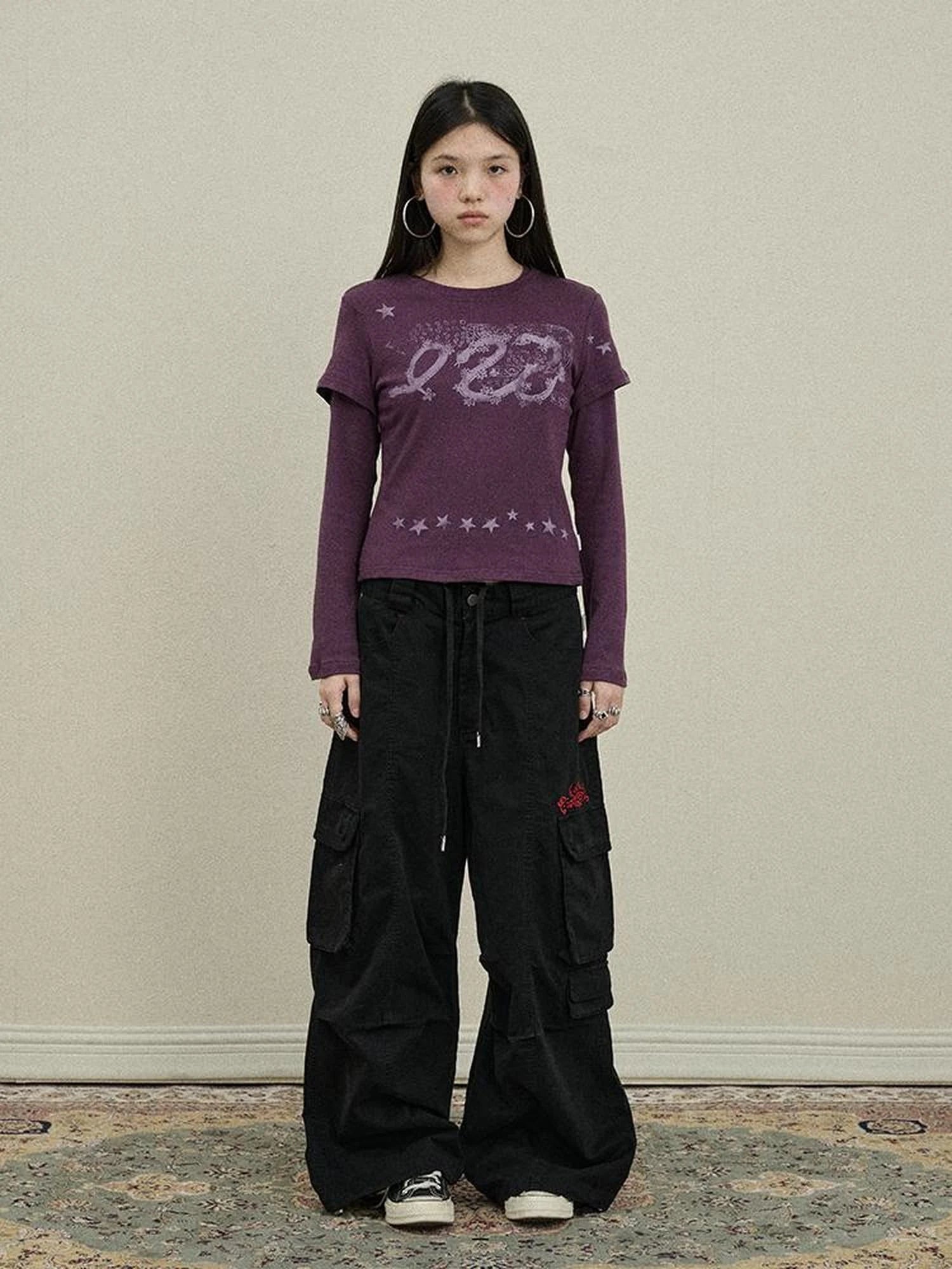 Gray Print Short Sleeve T-Shirt Unisex