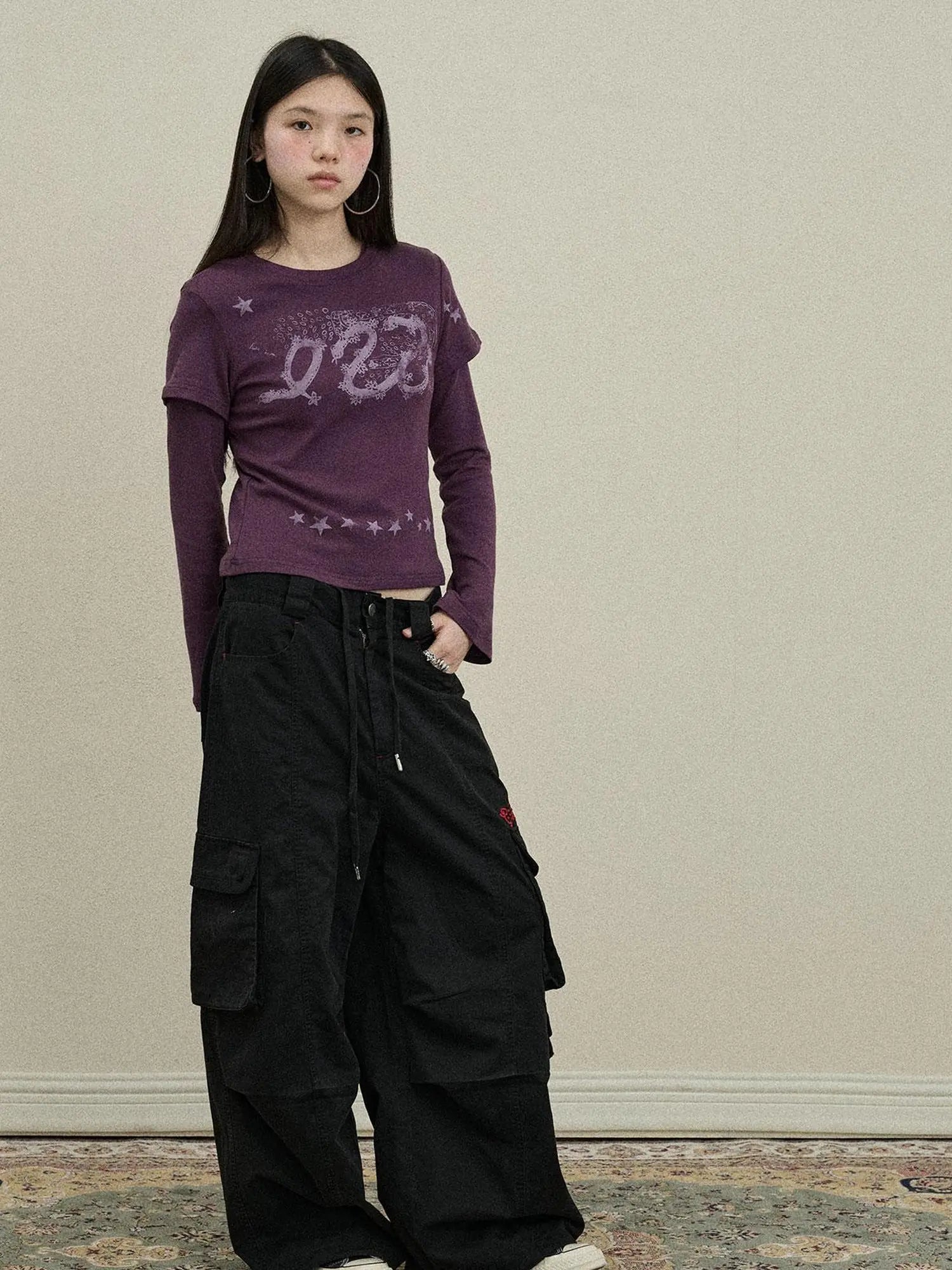 Gray Print Short Sleeve T-Shirt Unisex