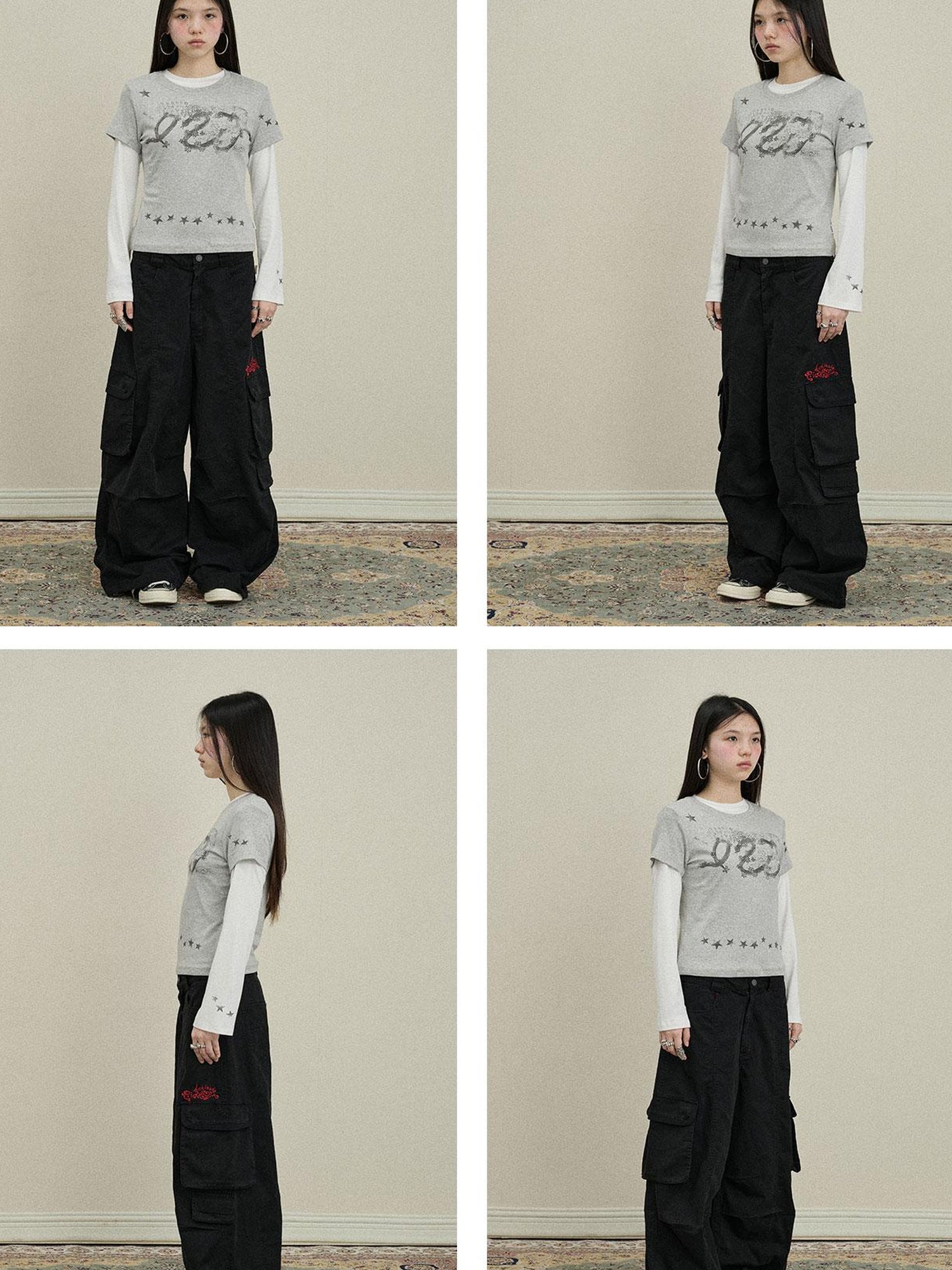 Update Achihara Gray Print Short Sleeve T-Shirt Unisex