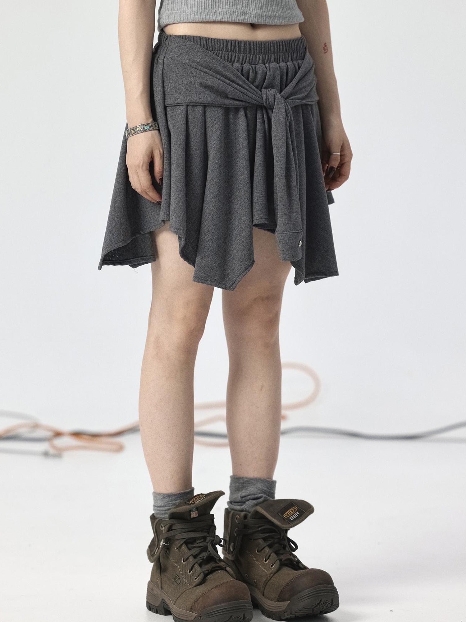 Achihara Handkerchief Hem Wrap Skirt