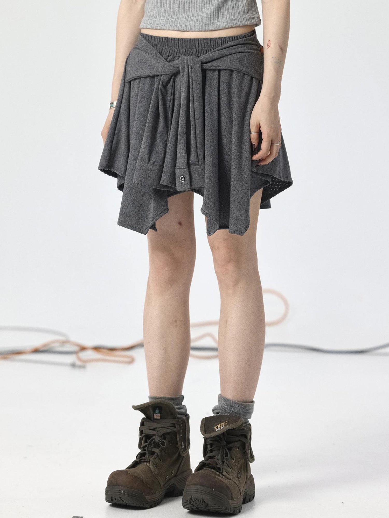 Achihara Handkerchief Hem Wrap Skirt