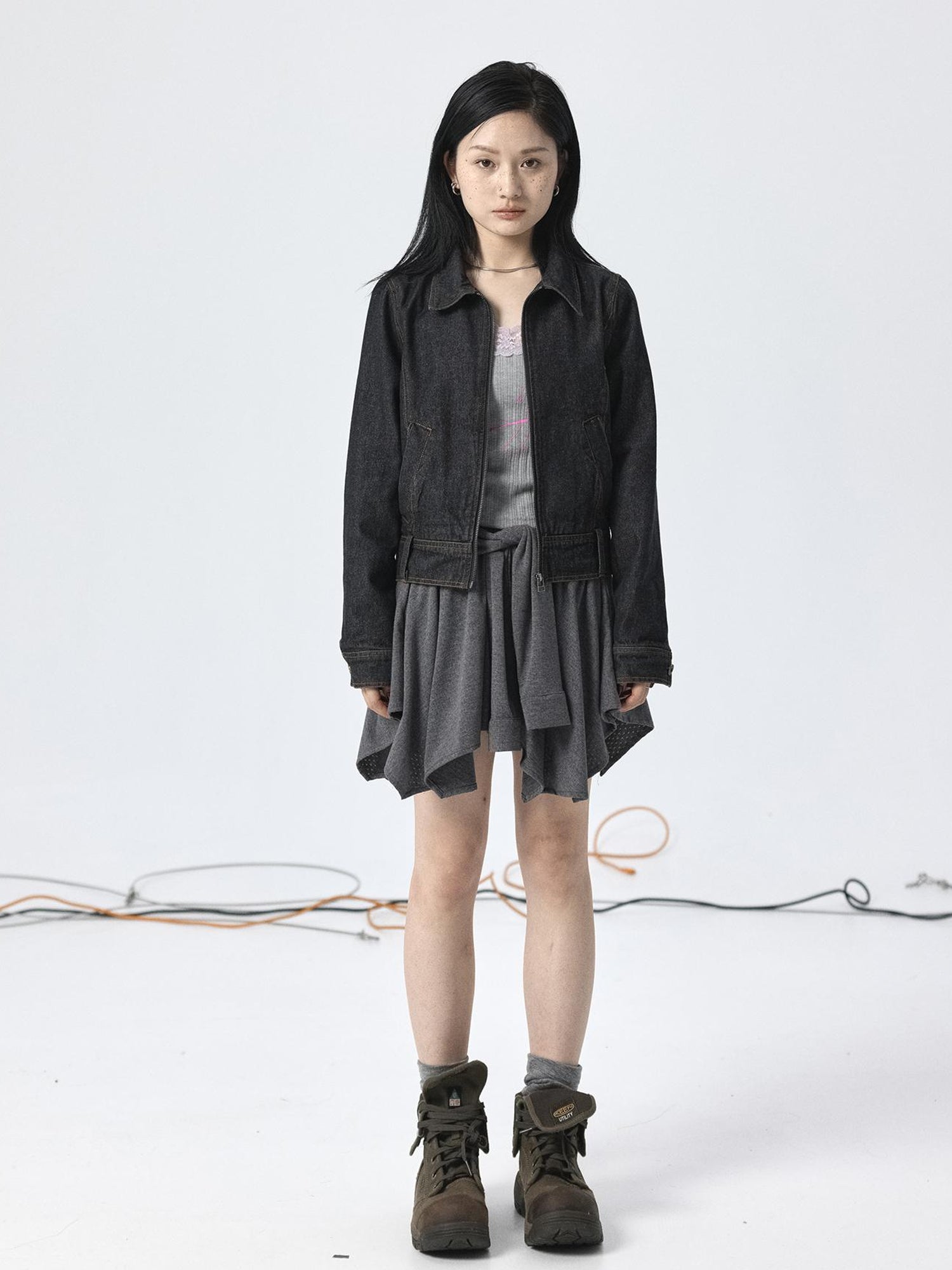 Achihara Handkerchief Hem Wrap Skirt