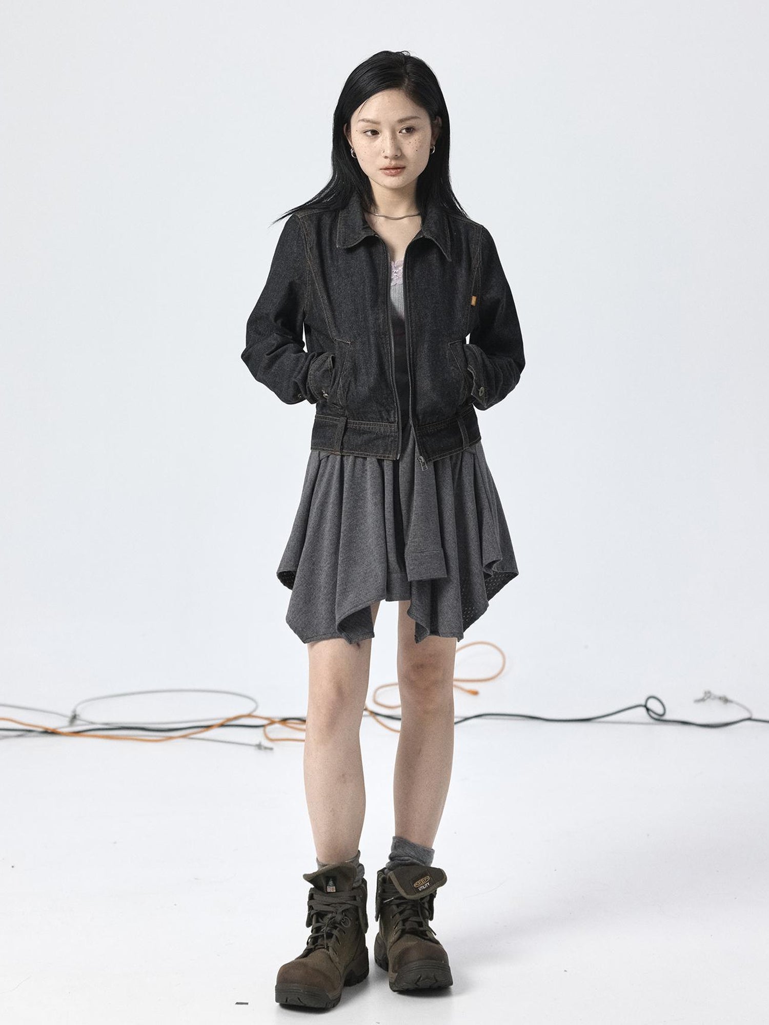 Achihara Handkerchief Hem Wrap Skirt