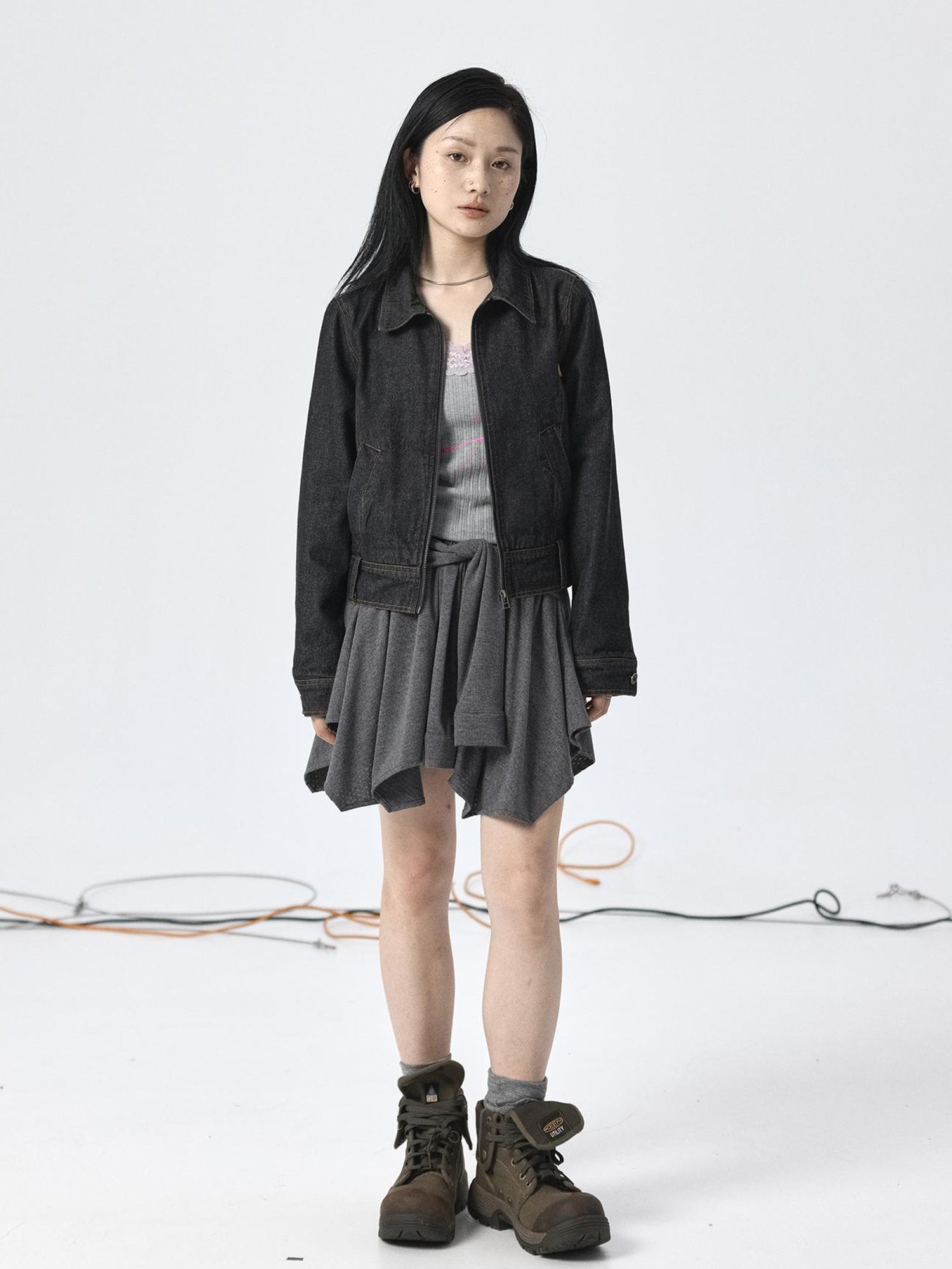 Achihara Handkerchief Hem Wrap Skirt